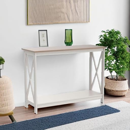 PHI VILLA Modern Console Table - Slim Entryway Table for Hallway, Living Room | Perfect for Small Spaces, Home Decor & Storage Solution