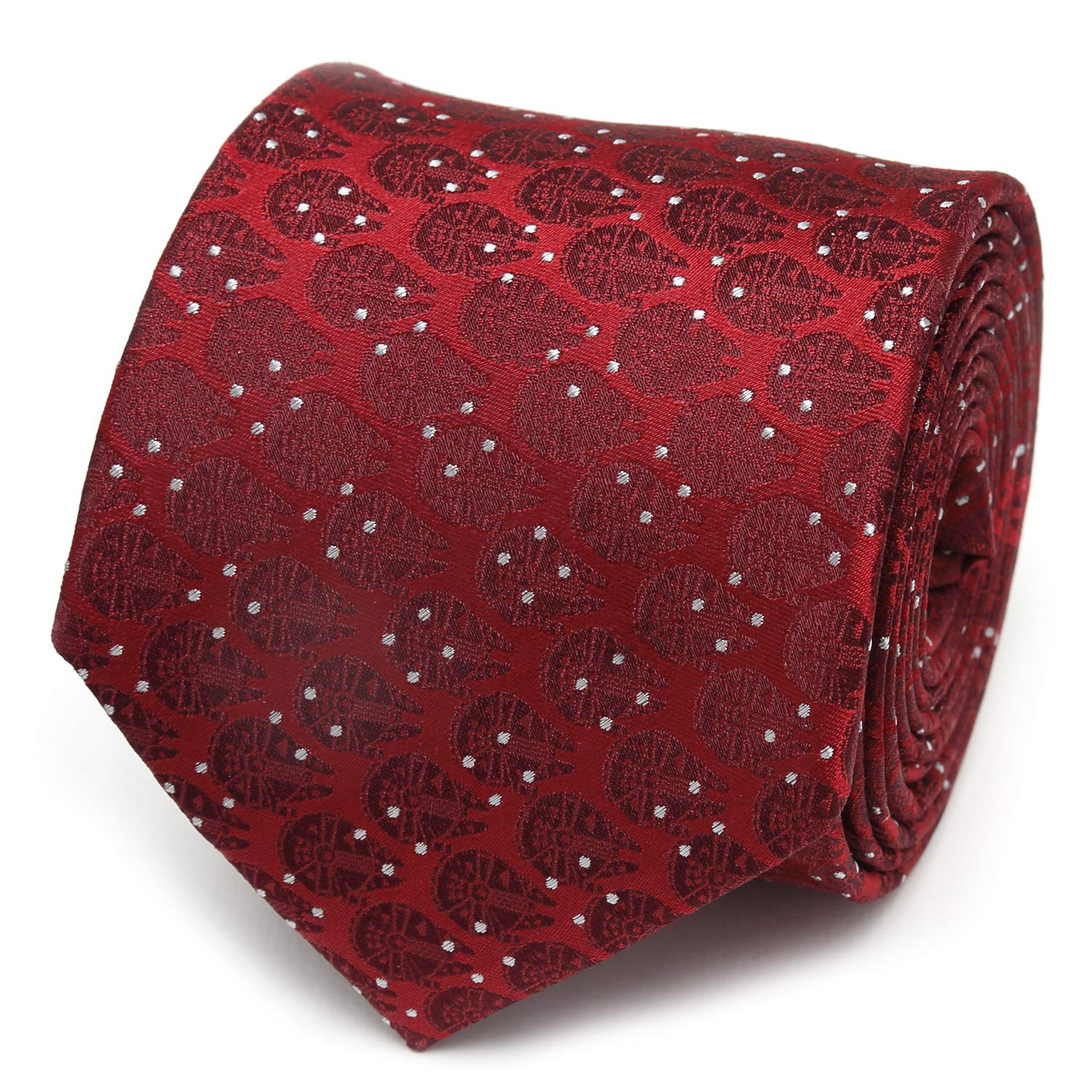 Millennium Falcon Star Wars Themed Men's Tie - Classic Red Necktie for Office, Business, Wedding & Cosplay