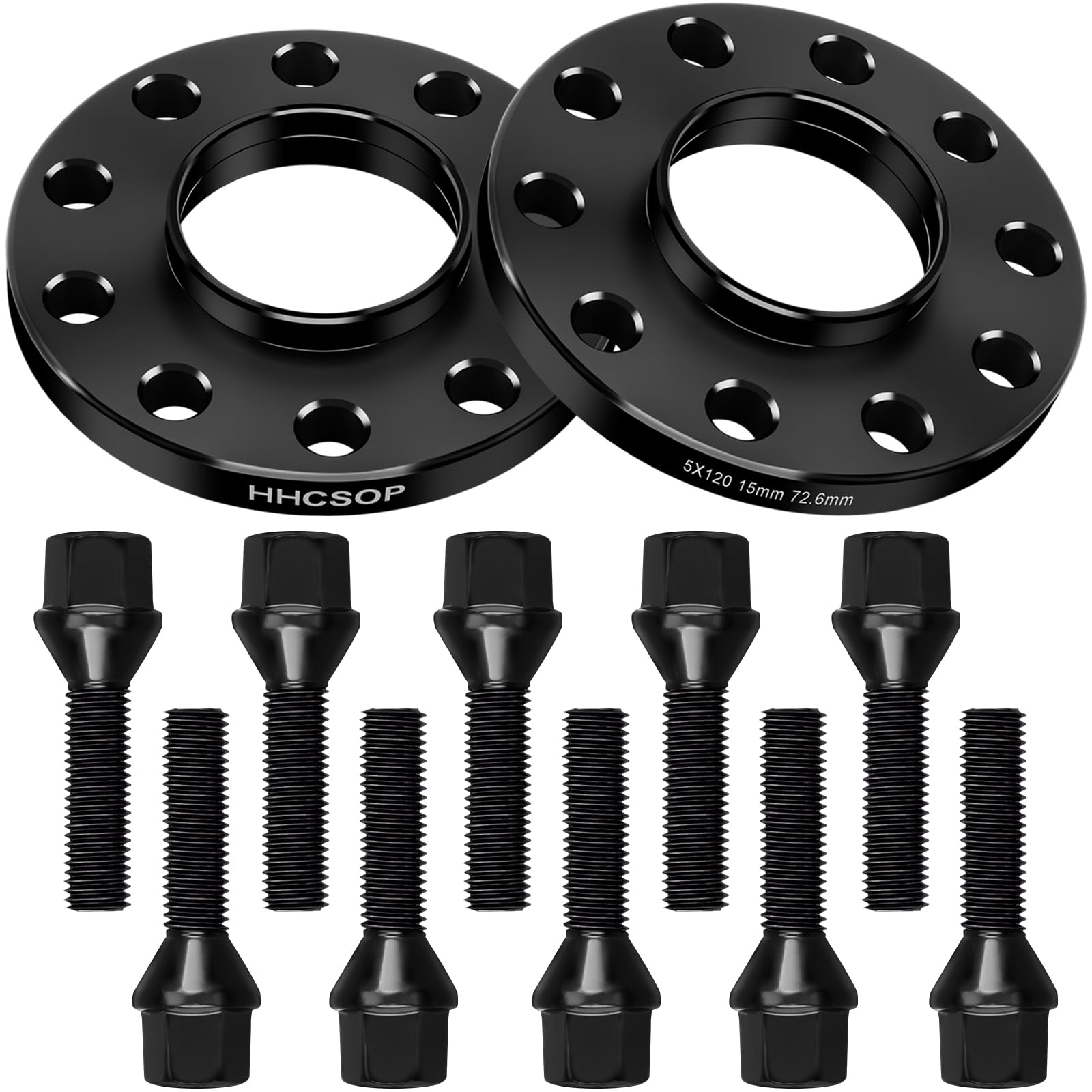 5X120 15mm Wheel Spacers for BMW E82 E88 E36 E46 E90 E92 E60 318i-335i 525i 545i Z3 Z4 Z8 M3 X1 | Hubcentric Forged Spacers with M12x1.5 Thread & 72.6mm Bore | Perfect for Performance Upgrades & Custom Fitment