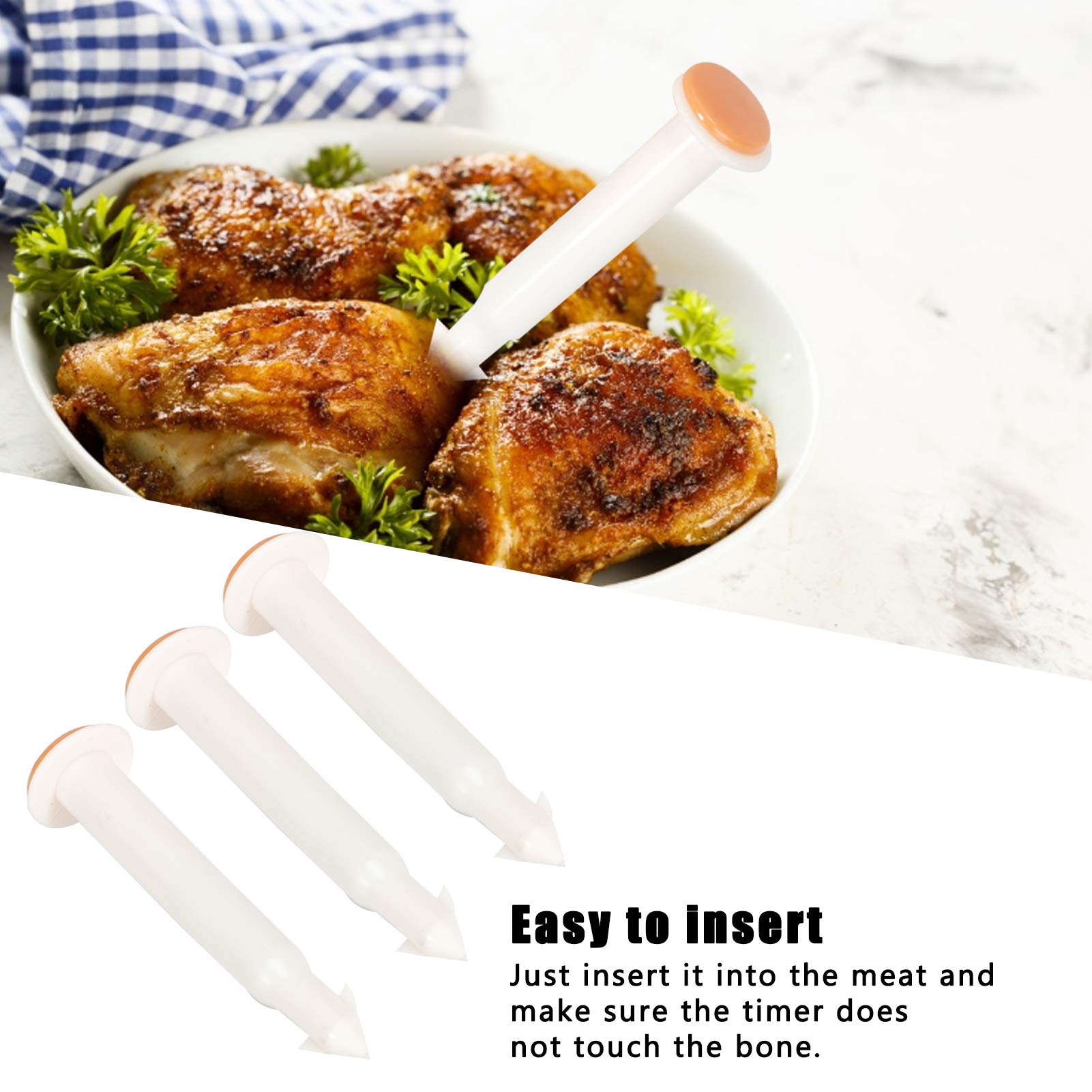 20Pcs Pop-Up Poultry Thermometer for Grilling, Roasting Chicken - Food Safe Cooking Timer with Temperature Indicator for BBQ, Oven, Smoker