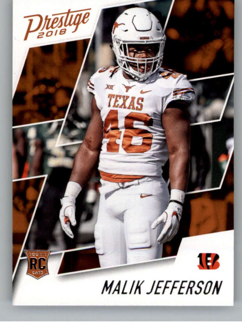 2018 Panini Prestige NFL #294 Malik Jefferson Cincinnati Bengals Rookie Football Card - Perfect for Sports Collectors, Memorabilia Displays & Fantasy Football Fans