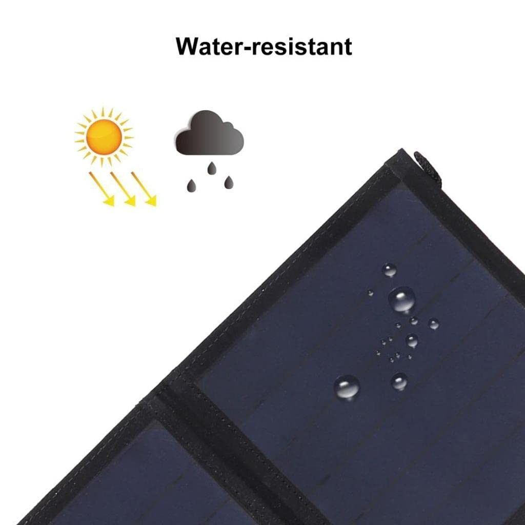 Portable Solar Charger with Single USB Port - Waterproof & Lightweight for Outdoor Activities, Camping, Hiking, Fishing, and Emergency Power Backup