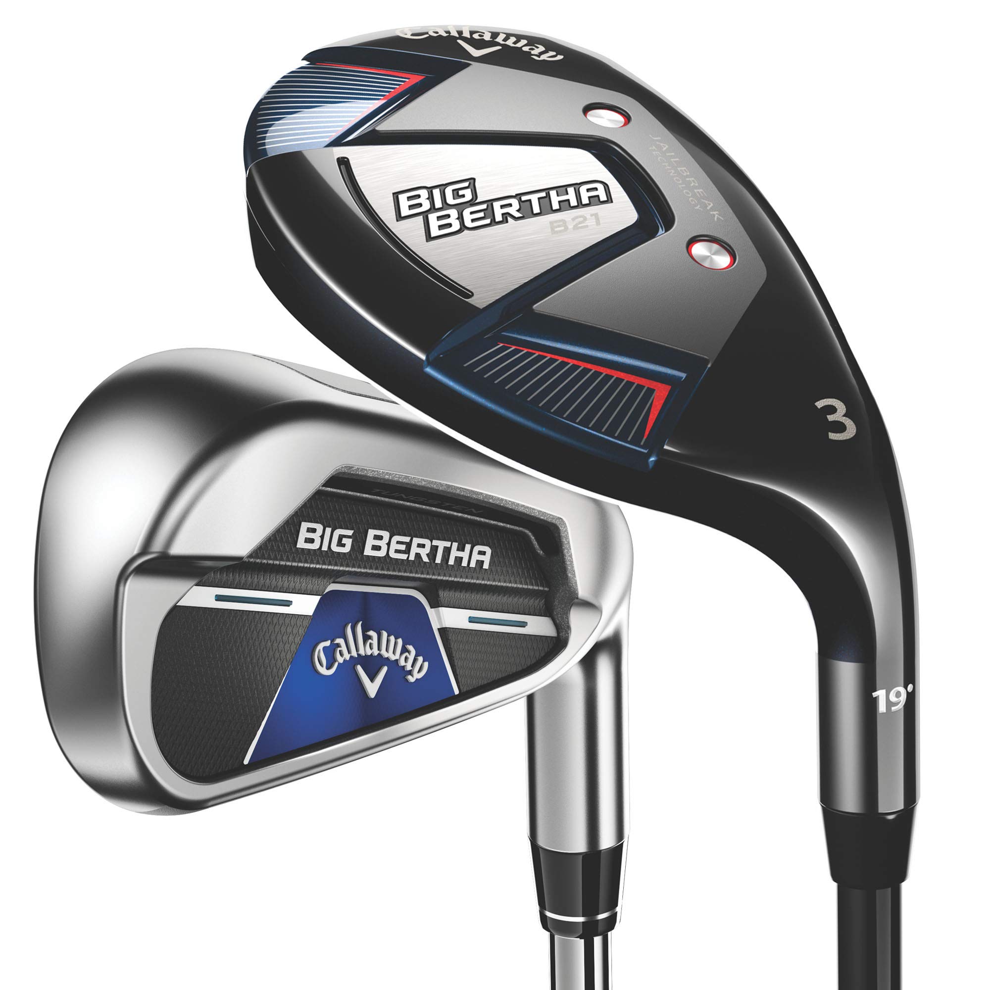 Callaway Big Bertha B21 Combo Iron Set - Premium Golf Clubs for Men & Women - Forgiving Hybrid Irons for Improved Distance & Accuracy - Perfect for Beginners & High Handicappers on the Course