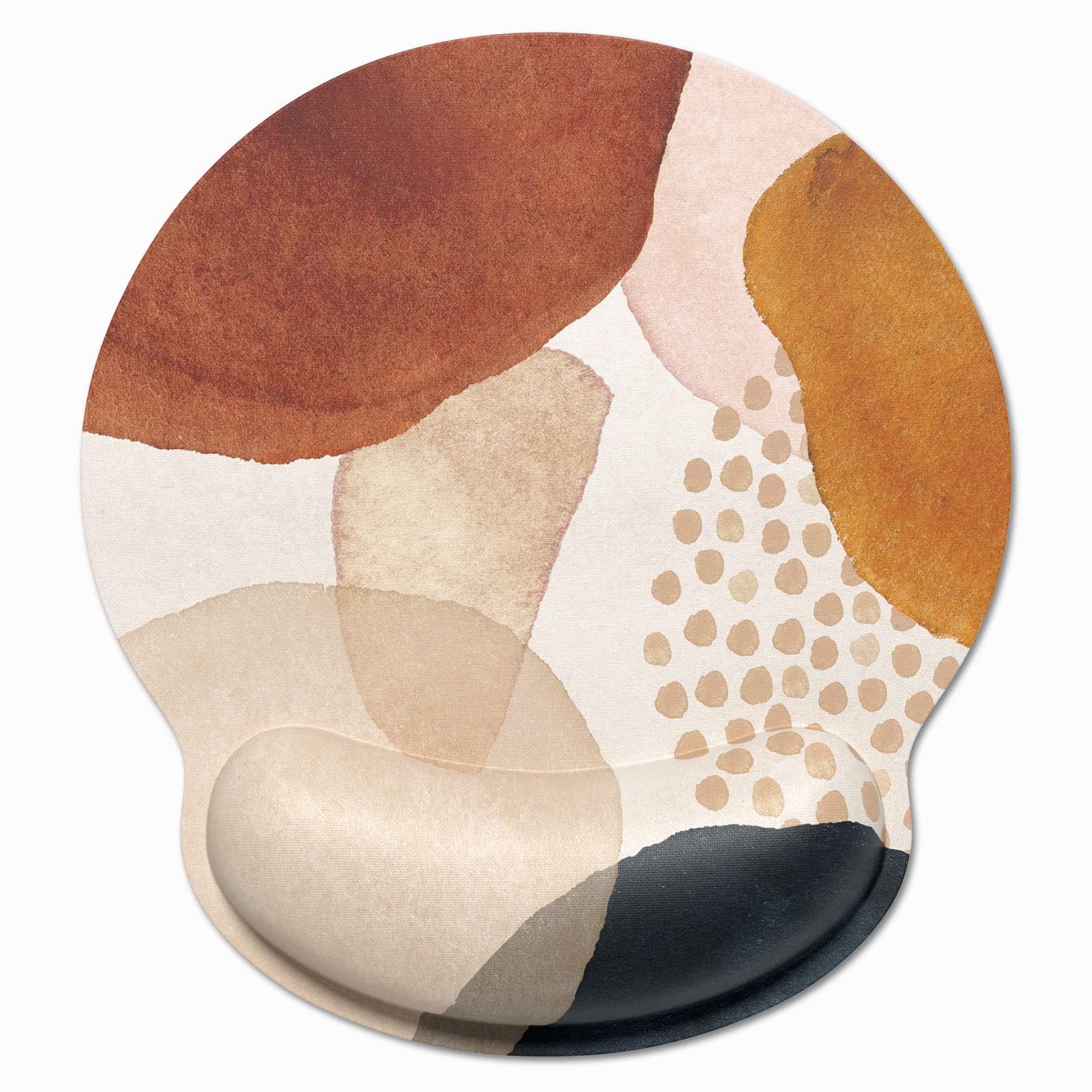 Ergonomic Mouse Pad with Memory Foam Wrist Rest - Comfortable Wireless Mouse Mat for Office & Gaming - Pain Relief Computer Mousepad for Laptop & Desk Work - Abstract Marble Design - Perfect for Long Hours of Typing and Gaming Sessions