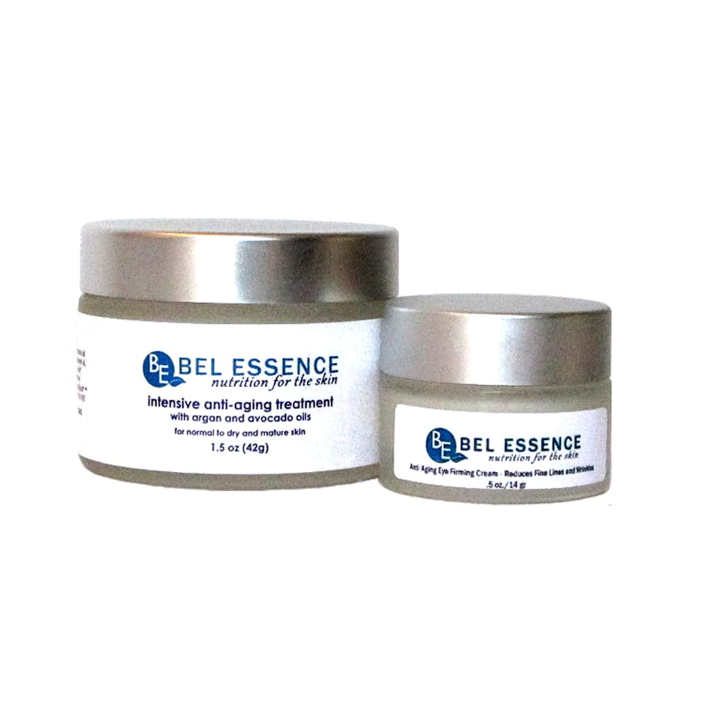 Best Anti-Aging Face Moisturizer & Eye Cream Set - Natural Hydrating Skincare for Normal to Dry Skin - Reduces Wrinkles & Fine Lines, Firms & Soothes Skin - 1.5oz Face Cream + 0.5oz Eye Cream - Perfect for Daily Anti-Aging Routine & Nighttime Skin Repair