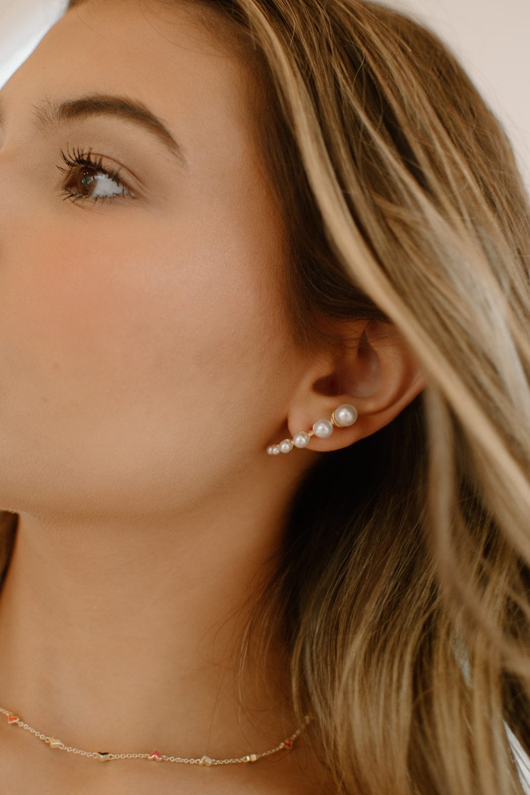 Pearl Accent Stud Earrings for Women - Elegant 14K Gold Plated Dainty Earrings - Perfect for Weddings, Parties & Everyday Wear