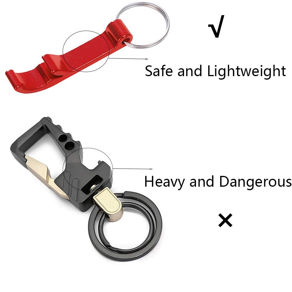 20PCS Portable Aluminum Alloy Bottle Opener Keychain - Mini Pocket Keyring for Beer, Soda & Wine (Purple) - Perfect for Camping, Travel, Parties & Gifts