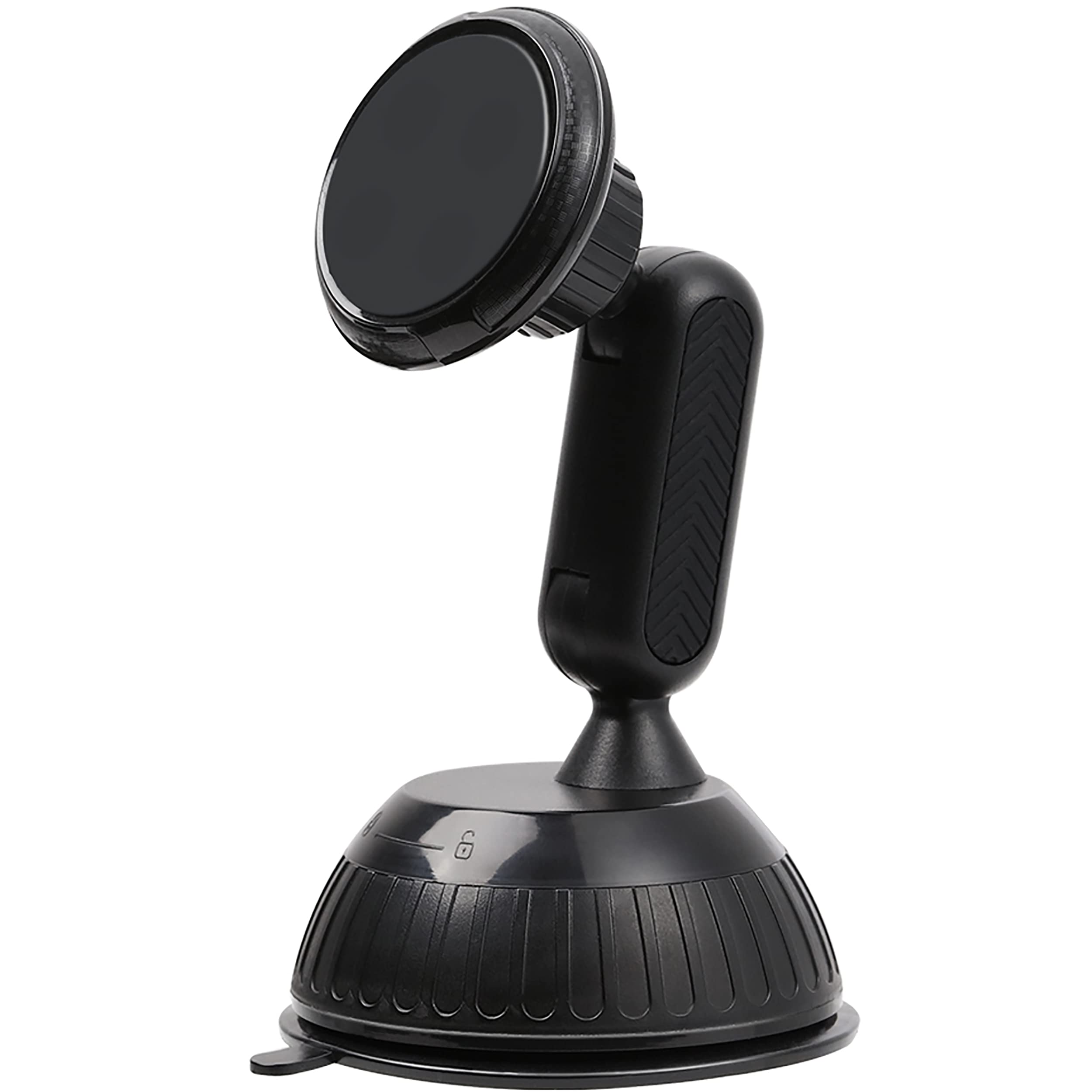 SALEX Universal Magnetic Phone Mount for Car - Adjustable & Rotatable Suction Cup Holder for Dashboard & Windshield - Compatible with Smartphones, Tablets, GPS Devices - Perfect for Hands-Free Driving & Navigation