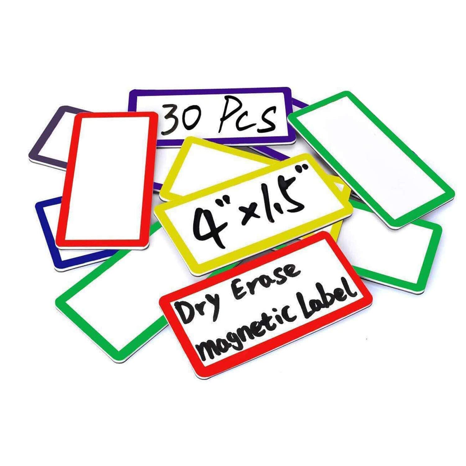 30-Pcs Large Magnetic Dry Erase Labels, 1.5