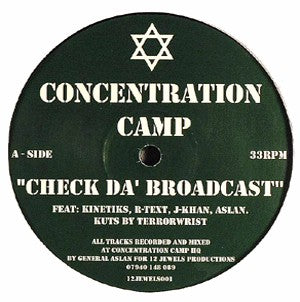 12JEWELS001 - Concentration Camp: Check Da Broadcast / The Gathering Smoking Mics - Underground Hip Hop Vinyl Record - Perfect for DJs, Collectors & Music Enthusiasts