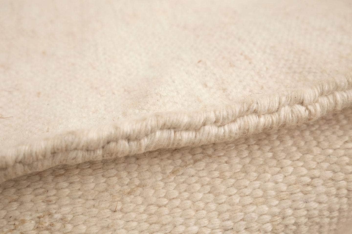 Premium Wool & Bamboo Bean Bag Ottoman - Soft & Eco-Friendly Footrest Pouf for Living Room, Bedroom, or Nursery - Beige Comfort Seating