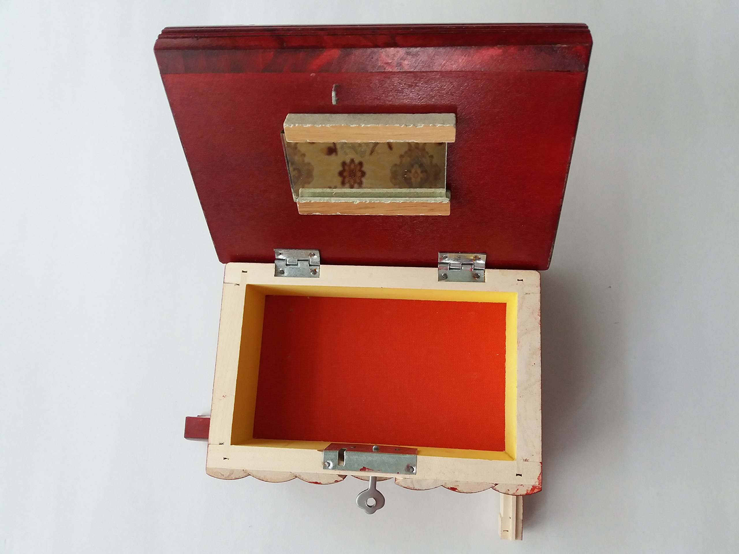 Magic Puzzle Jewelry Box - Hand Carved Wooden Secret Box with Tricky Brain Teaser Design (Special Red) | Perfect for Gift Giving, Treasure Storage & Home Decor