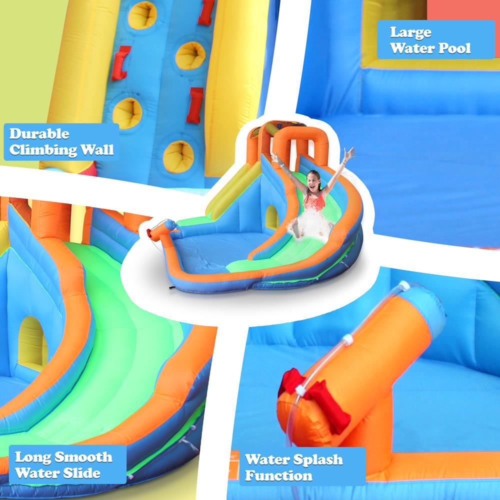 Best Inflatable Bounce Water Slide for Kids - Outdoor Backyard Summer Fun - Large Commercial Grade Bounce House with Water Sprayer for Parties, Events & Family Gatherings