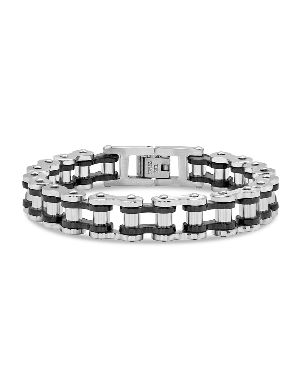 Men's Bolt Chain Watch Band Bracelet - Stainless Steel Adjustable Replacement Strap for Smartwatches & Dress Watches | Perfect for Business, Casual & Formal Occasions
