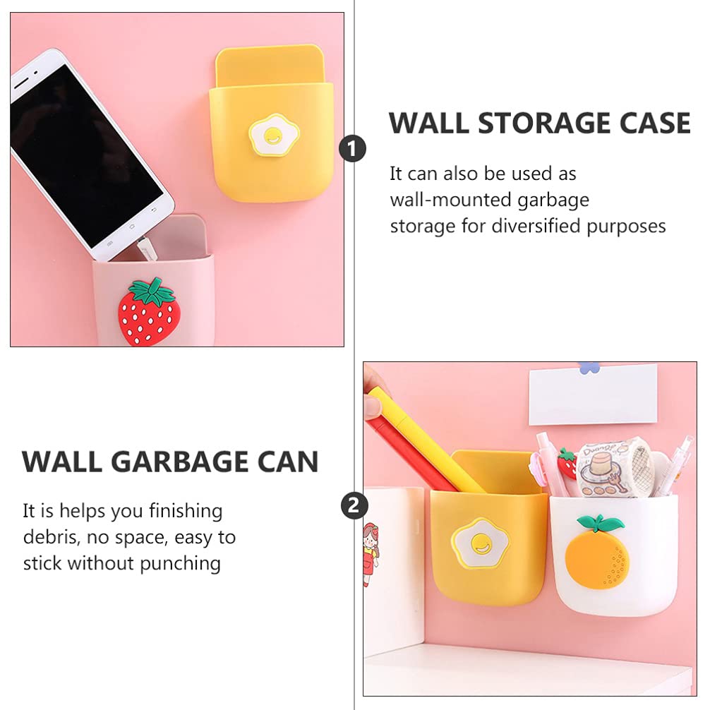 Hemobllo 4-Piece Wall-Mounted Storage Organizer Set - ABS Plastic Shelves & Garbage Bin for Bathroom, Kitchen, Bedroom - Space-Saving Home Organization Solution for Toys, Cosmetics & Small Items