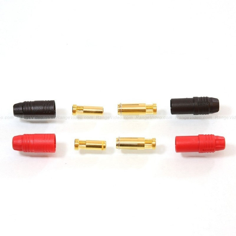 AN150 Anti Spark Self Insulating Bullet Connectors - Red & Black (1 Pair) - Perfect for Car Audio, Marine & Solar Panel Wiring Applications