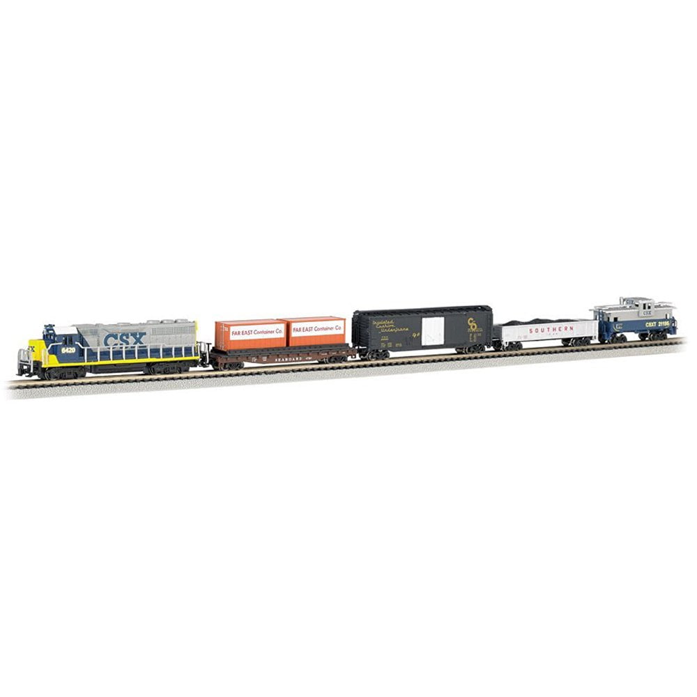 Bachmann Trains Freightmaster N Scale Ready To Run 60 Piece Electric Train Set - Perfect for Model Railroad Enthusiasts & Holiday Displays