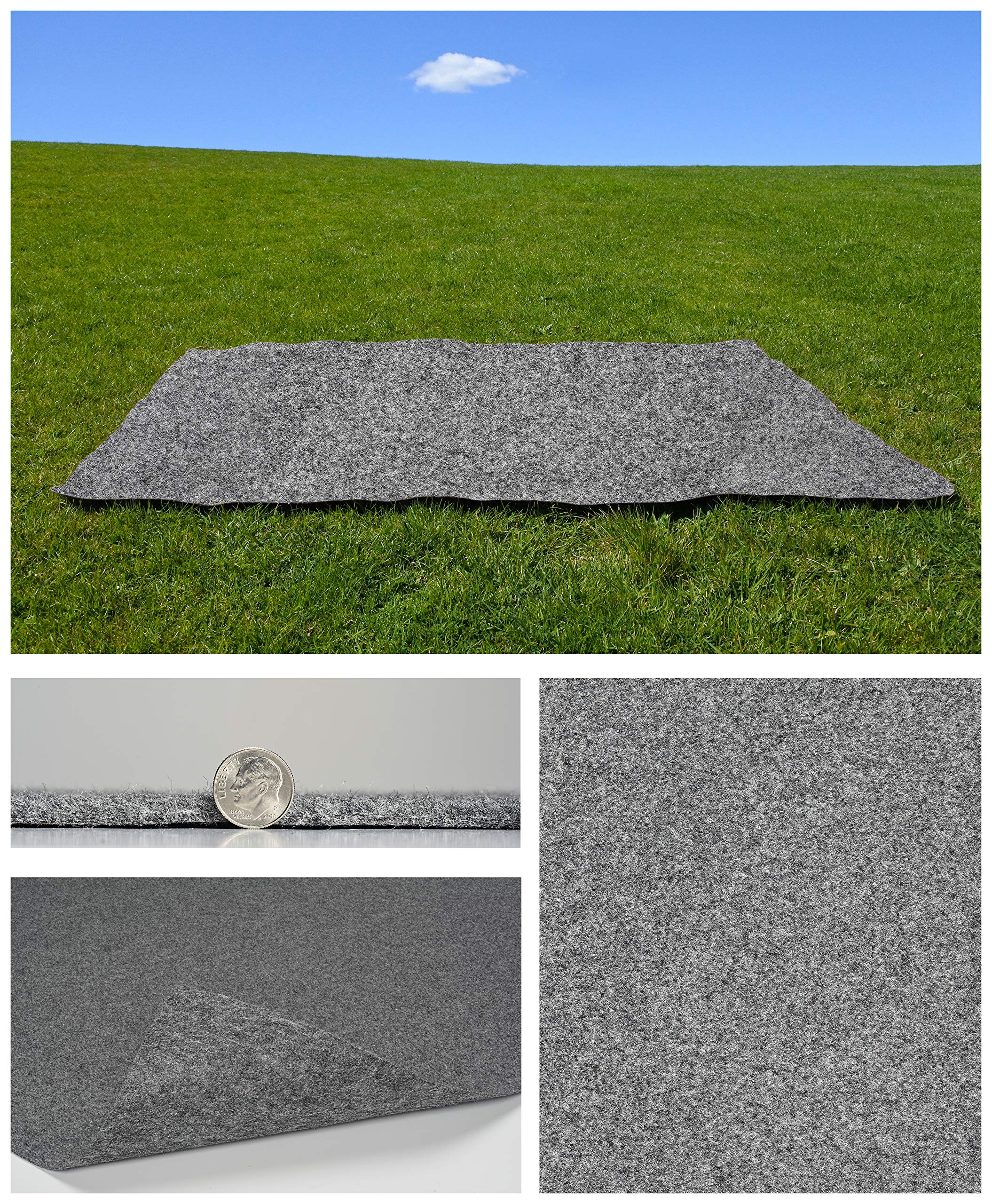 Premium Soft & Durable Outdoor Rug - Waterproof Lightweight Picnic Blanket for Camping, Beach, Backyard, Patio - Non-Slip Flexible Mat for Fireworks, Concerts, Festivals (9'x12' Sky Grey) - Perfect for Outdoor Gatherings & Relaxation