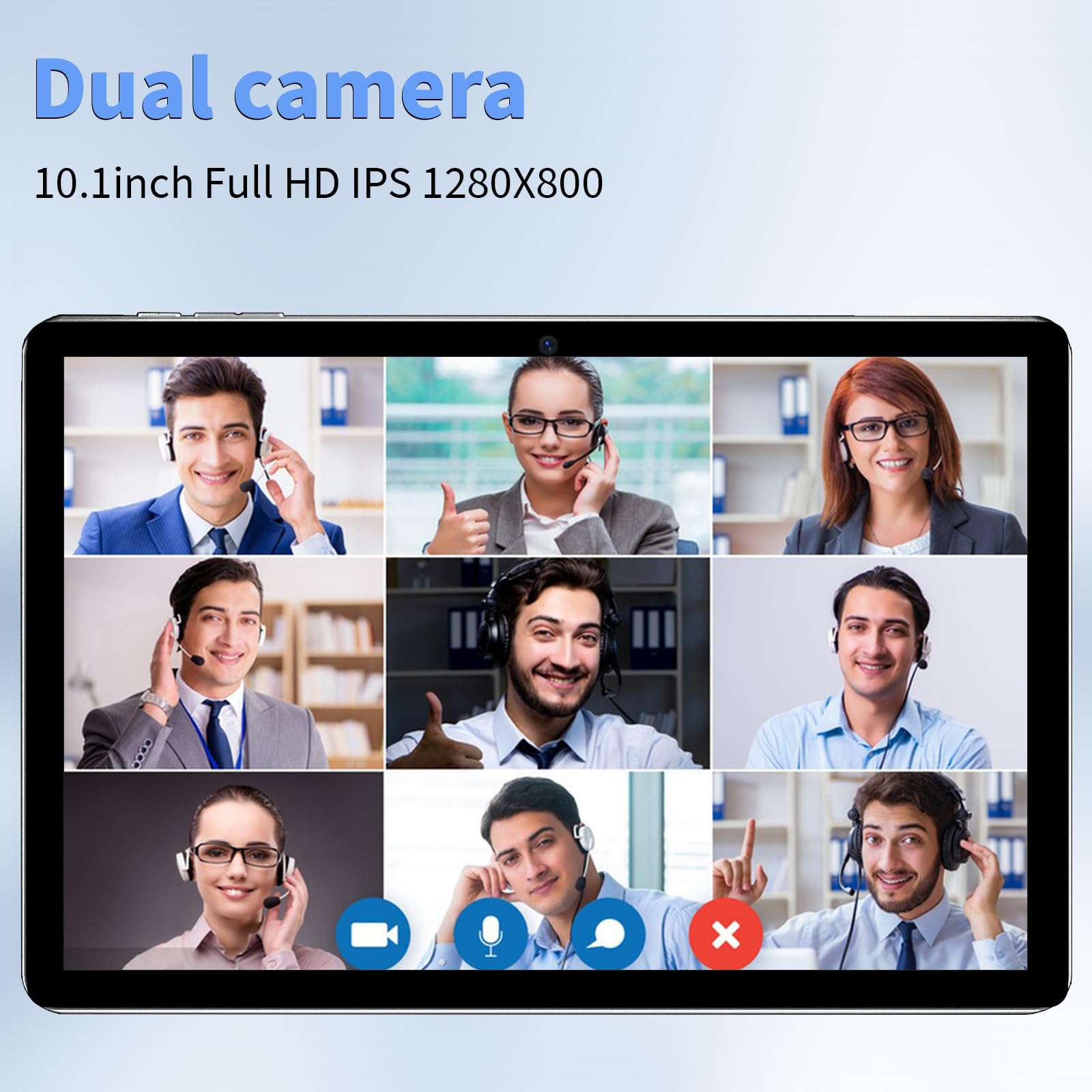 2023 New Android 13 Tablet - 10 Inch 2-in-1 Tablet with 6GB RAM, 64GB ROM, 1TB Expandable Storage, Quad-Core Processor, WiFi 6 & Bluetooth - Includes Keyboard & Mouse, GMS Certified IPS Touch Screen (Blue) - Perfect for Work, Study & Entertainment