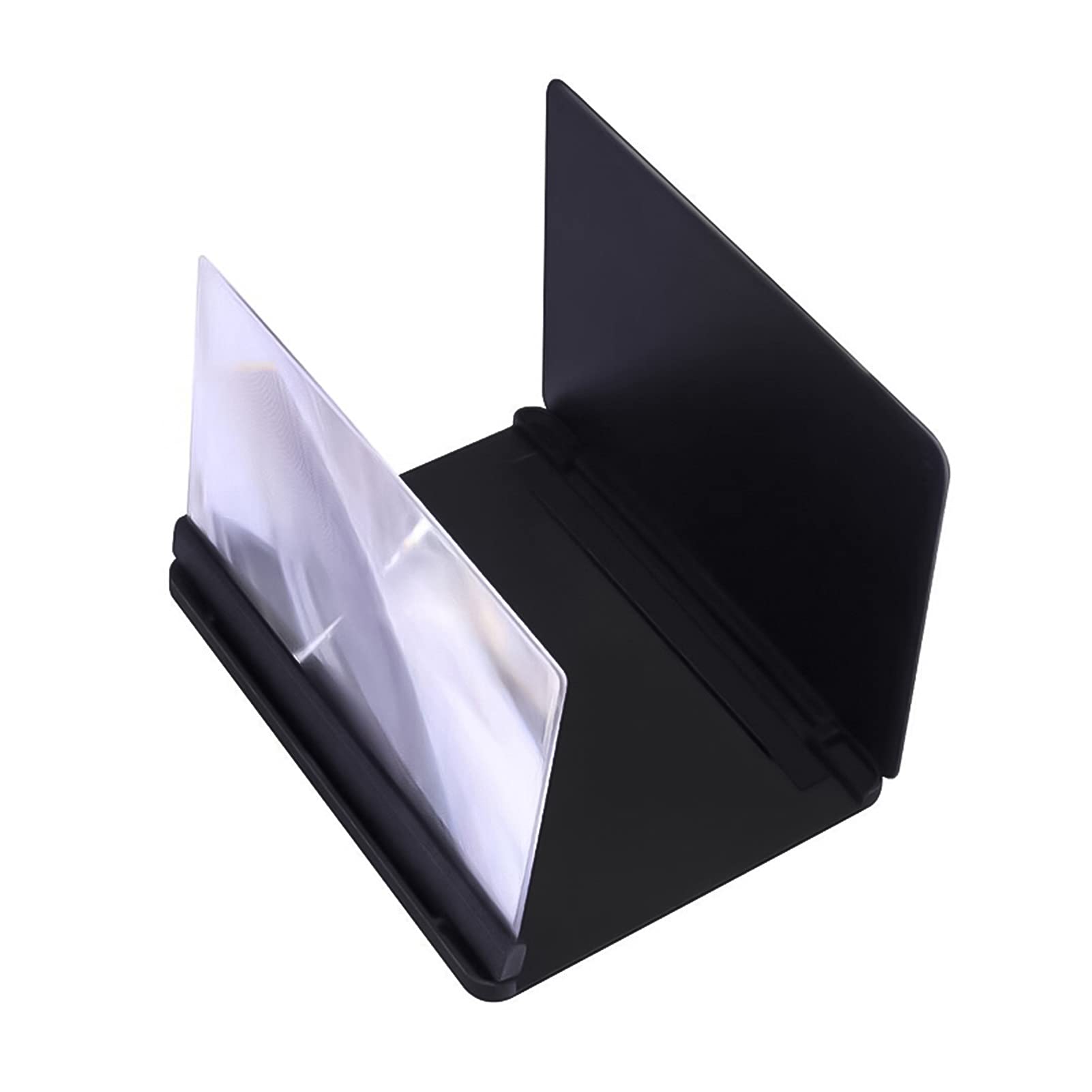 12 Inch 3D Screen Magnifier for Smartphones - Foldable Curved Mobile Phone Movie Projector Stand (Black, 9X) - Perfect for Home Theater & Outdoor Movie Nights