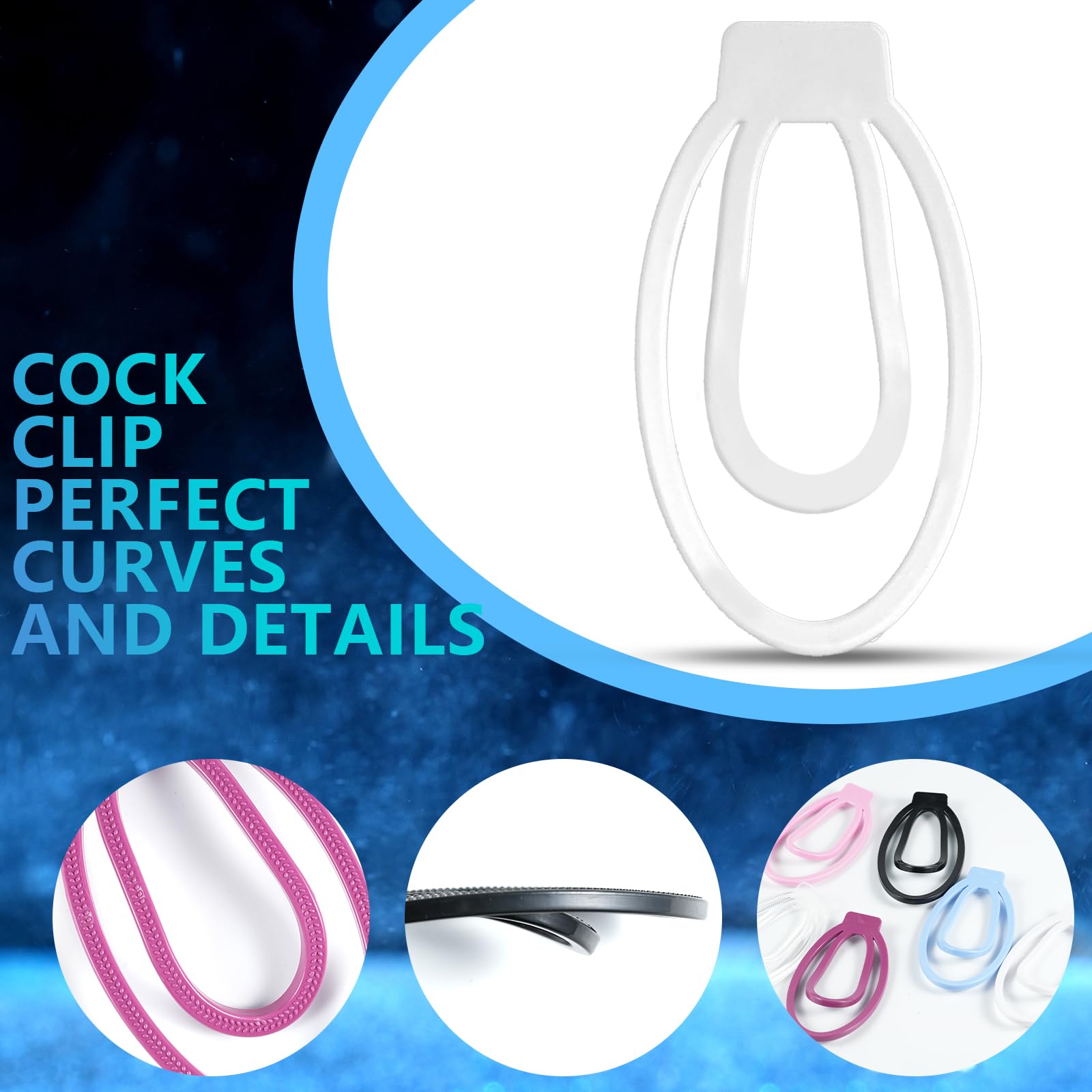 White-L Chastity Cage for Men - Comfortable Sissy Locking Device with Penis Ring, Discreet Bondage Sex Toy for Feminization Training | Perfect for BDSM Play, Crossdressing & Discreet Wear Under Clothing