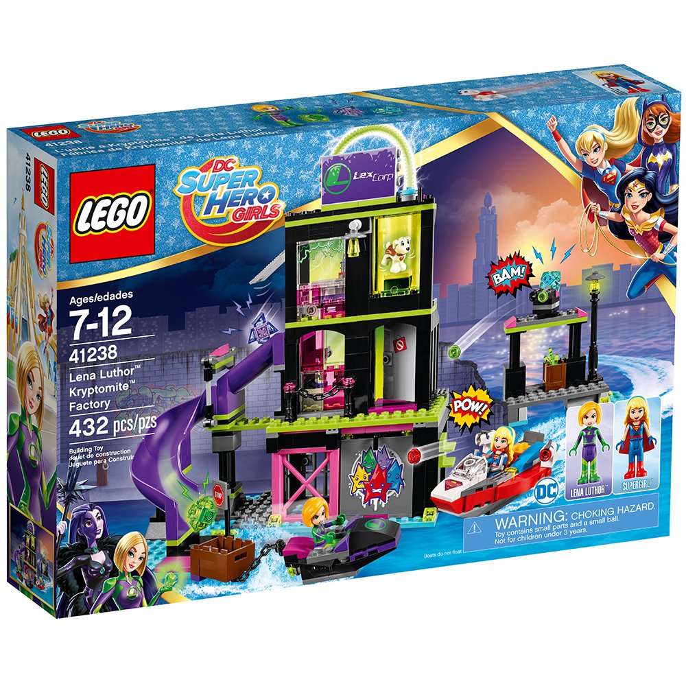 LEGO DC Super Hero Girls Lena Luthor Kryptomite Factory Building Kit 41238 (432 Pieces) - Creative Play for Kids, Superhero Toy Gift for Girls & Boys, Fun STEM Learning Activity