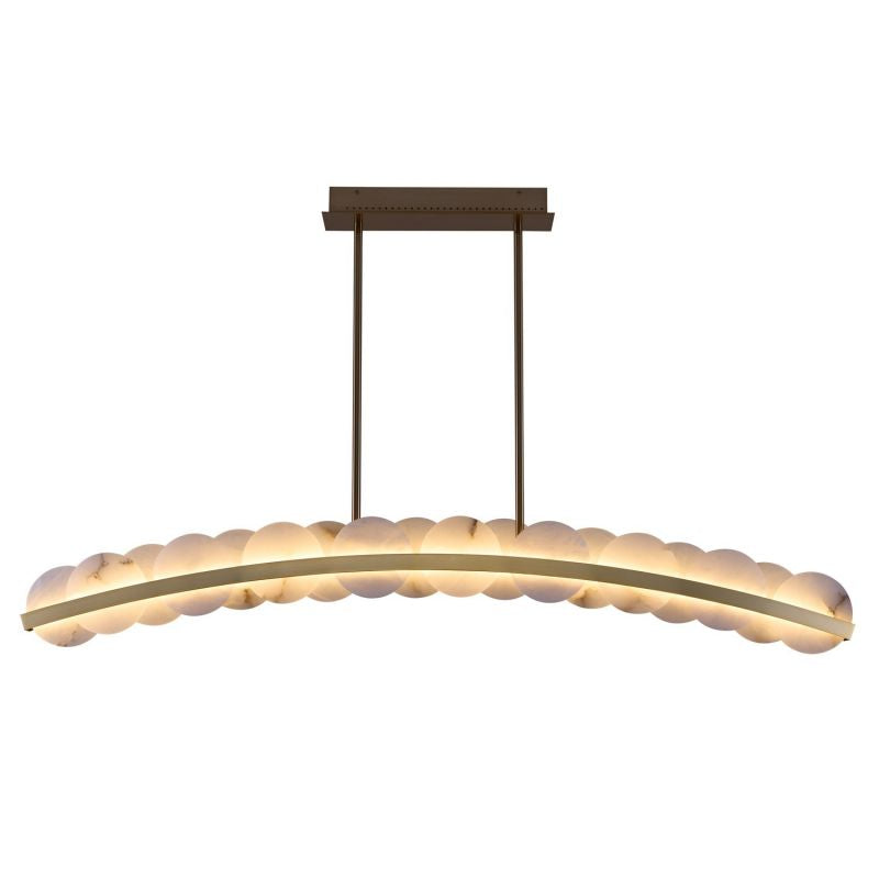 Alabaster Meridian 60-Inch LED Island Light - Modern Kitchen Pendant Lighting for Dining Room & Bar Counter