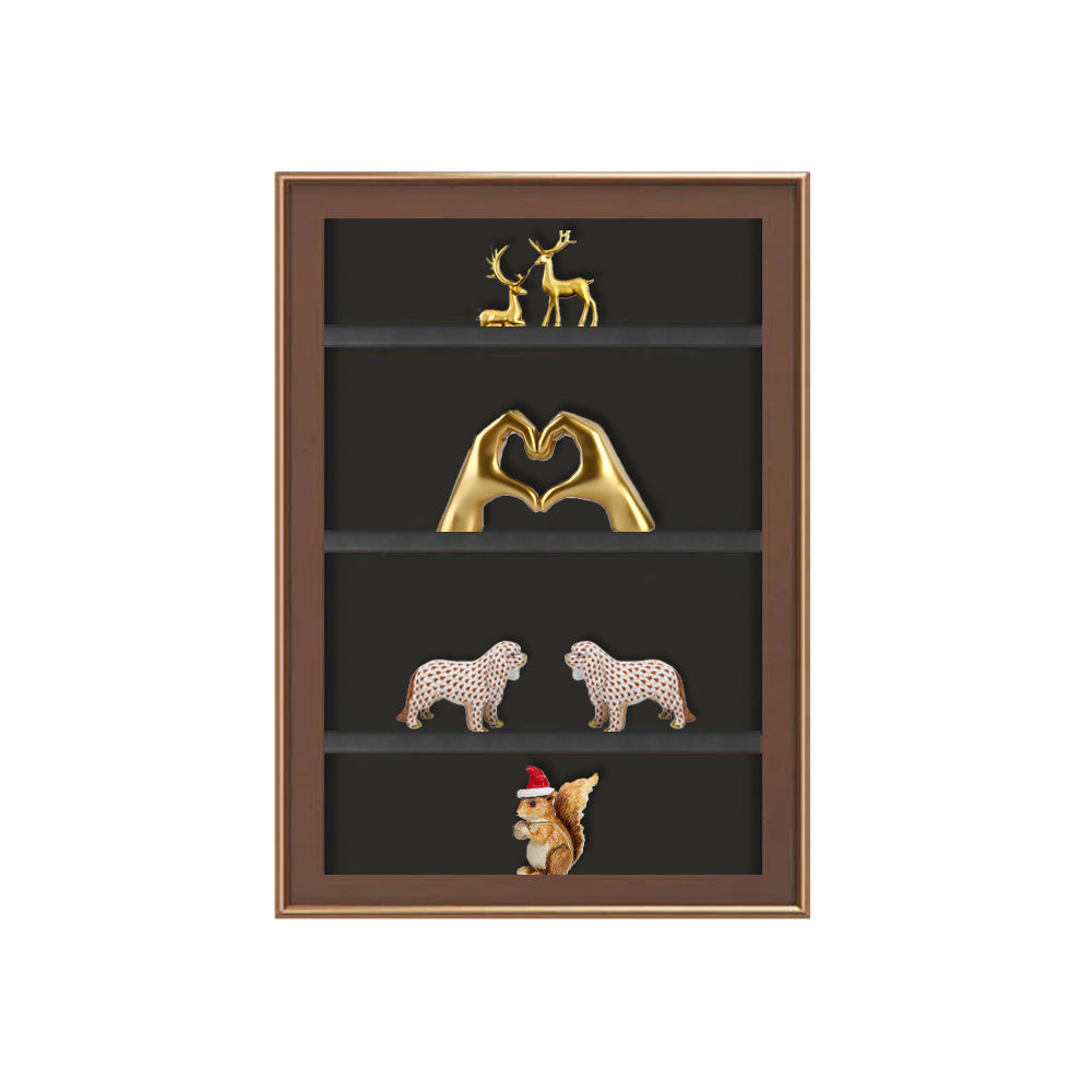Stylish Metal Shadow Box Swing Frames with Wood Shelves - Set of 6 Deep Display Cases for Wall Decor | Perfect for Home, Office & Gift Giving