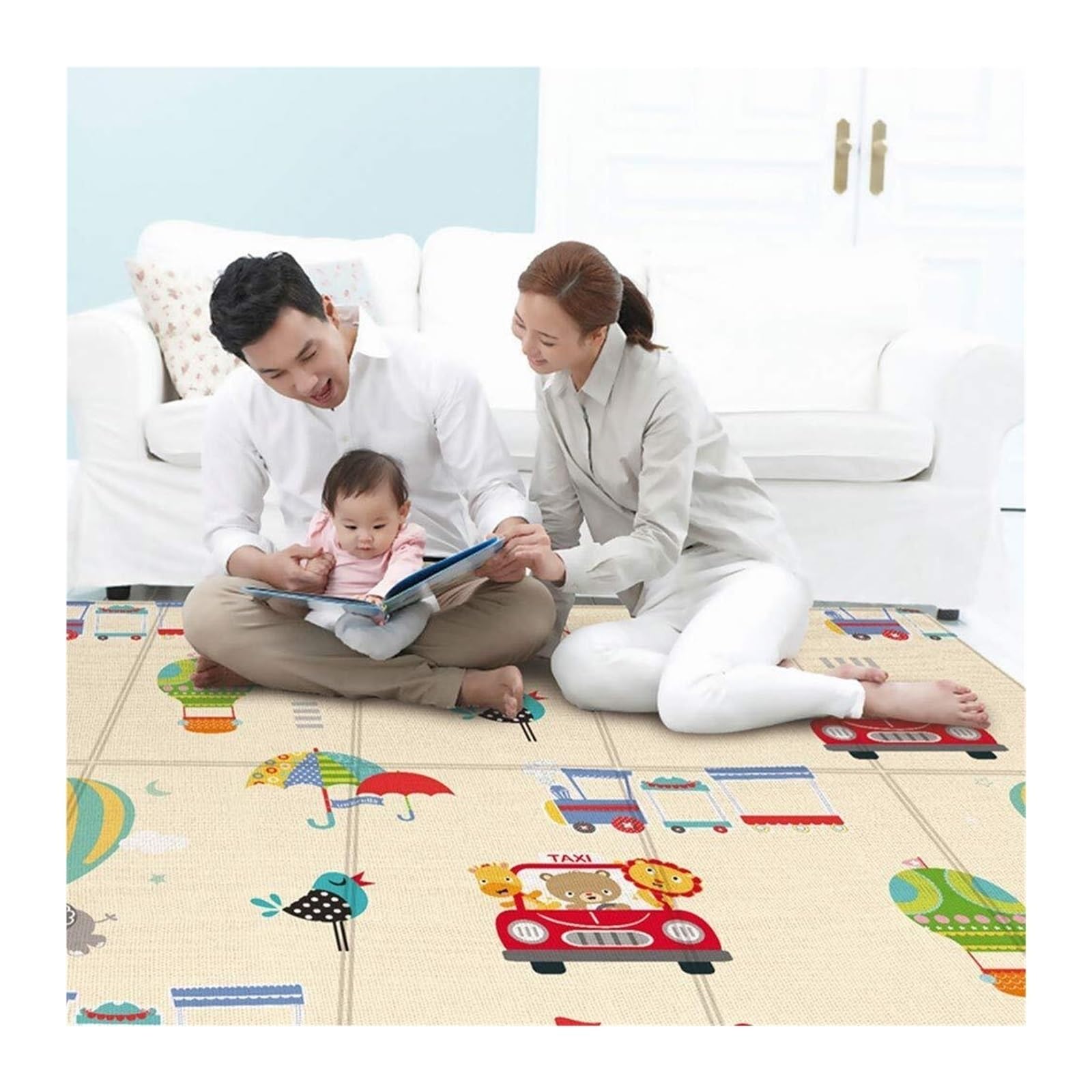 Non-Slip Baby Play Mat - Double-Sided Safety Care Mat for Crawling & Anti-Fall