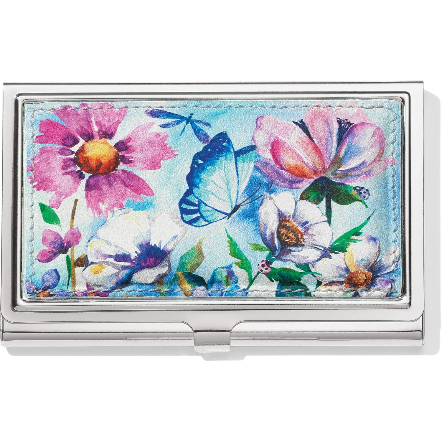 Brighton Belle Jardin Leather Card Holder Wallet - Slim RFID Blocking Credit Card Case for Women - Perfect for Travel, Shopping & Everyday Use