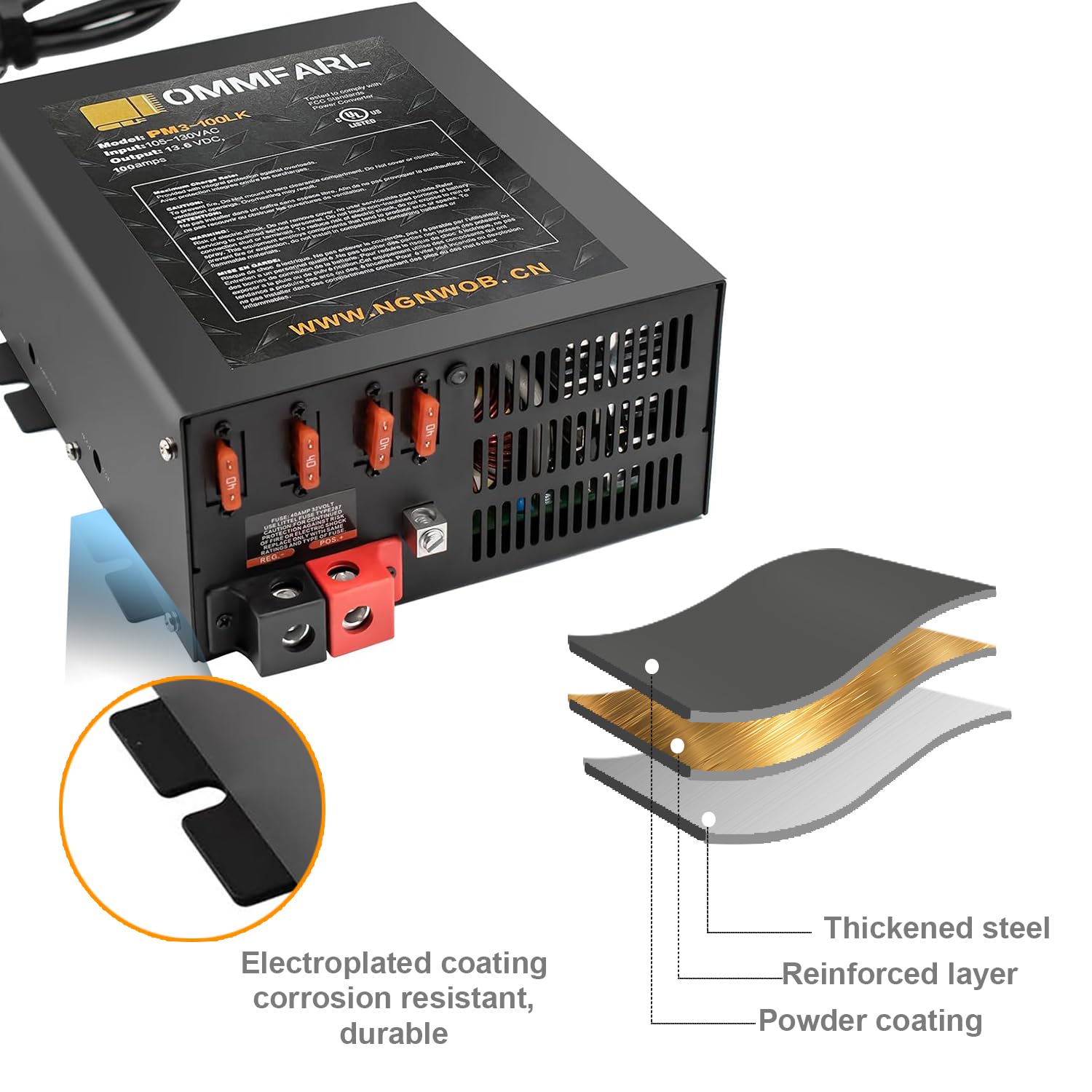 RV Power Converter with Built-in 4-Stage Smart Battery Charger - 100 Amp RV Battery Power Supply for Camping & Travel | Multiple Capacity Options | Charge & Maintain RV Batteries Efficiently