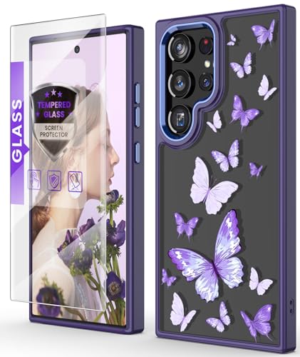 Golden Shield Flower Series-Purple Butterfly
