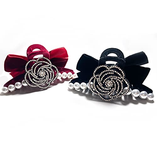 Red+Black Velvet Camellia