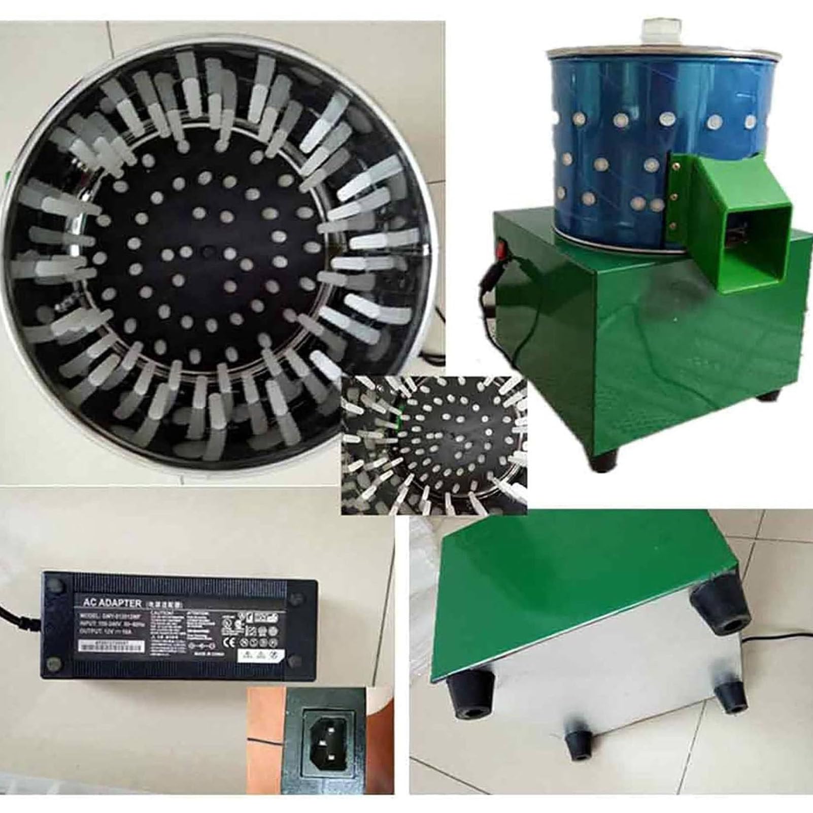 Commercial Electric Poultry Plucker Machine - 88 Rubber Fingers for Quick Feather Removal, Chicken & Quail Defeathering - Perfect for Farms, Butcher Shops & Home Processing