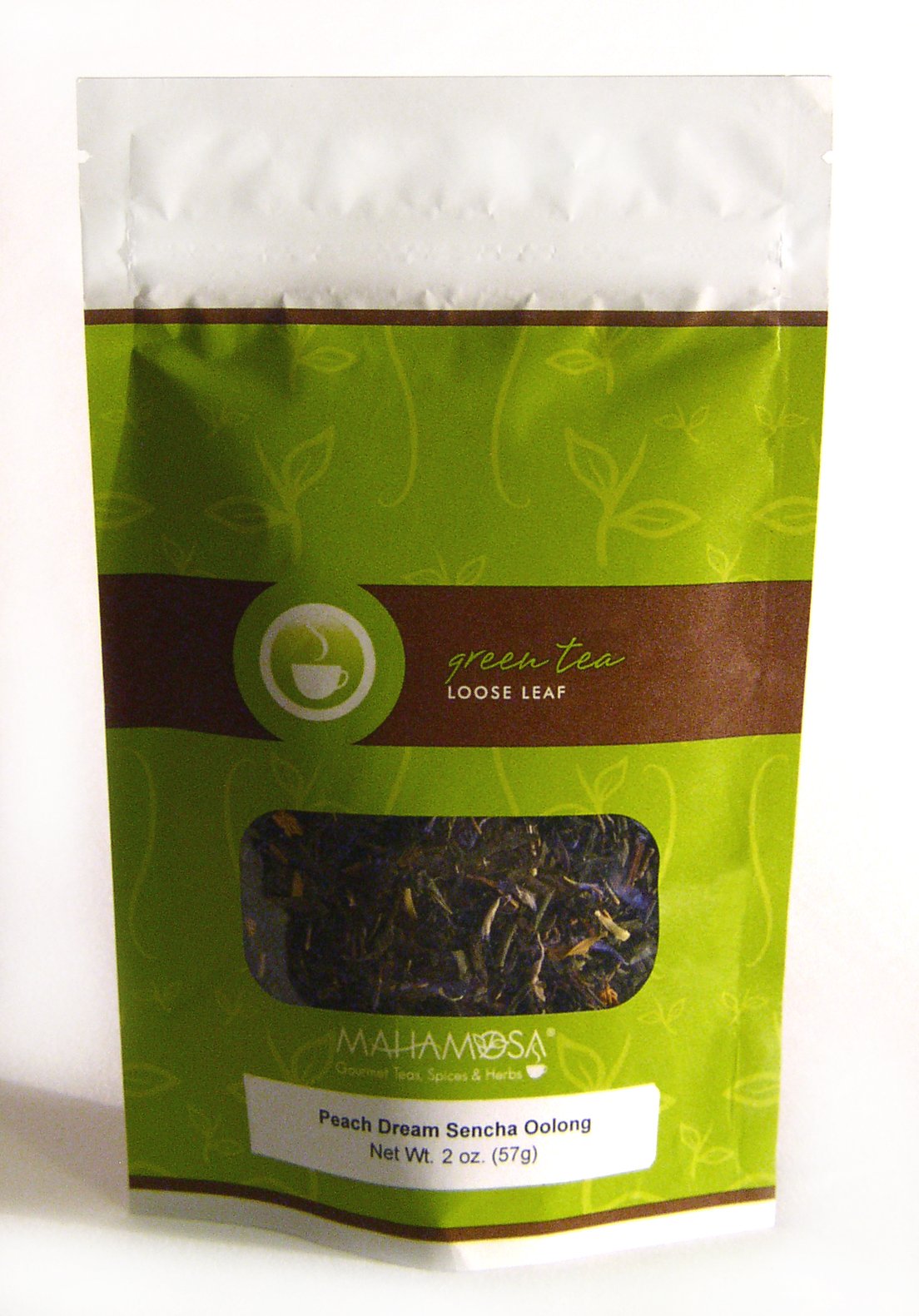 Mahamosa Peach Dream Sencha Oolong Tea - 2 oz Loose Leaf Green & Oolong Tea Blend | Premium Artisanal Tea for Relaxation, Afternoon Tea & Gift Giving