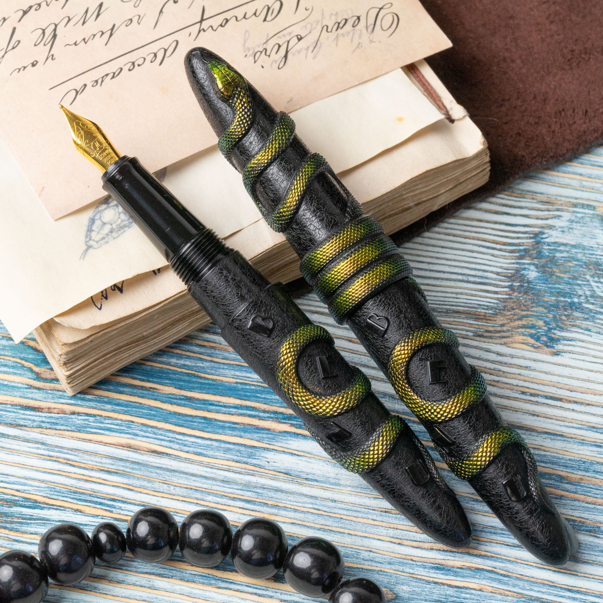 Benu Viper Fountain Pen - Premium Bamboo Design with Smooth Writing Nib for Calligraphy, Journaling & Office Use