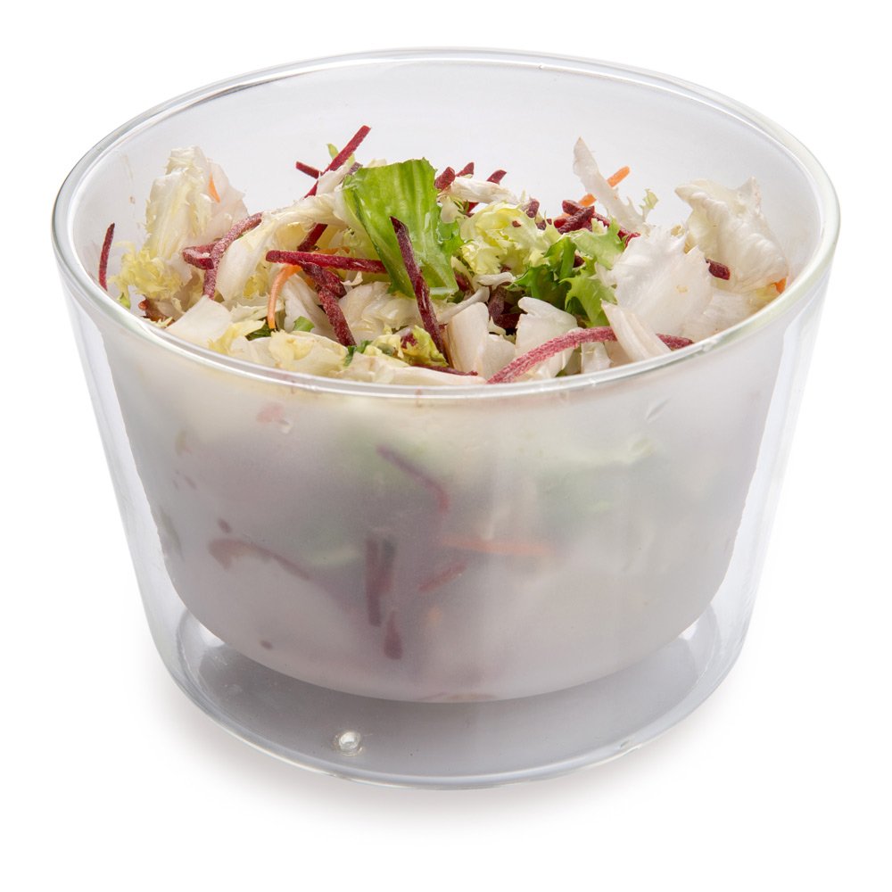 Restaurantware Forma 25.4oz Double Walled Glass Bowls - Set of 10 Round Frosted Appetizer Bowls, Deep Insulated Serving Dishes for Desserts, Snacks, Candies & Fruits | Perfect for Parties, Restaurants & Home Entertaining