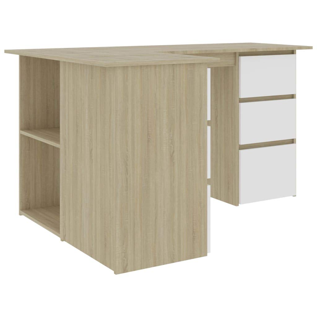 Industrial Style Home Office Desk with Drawers - 57.1