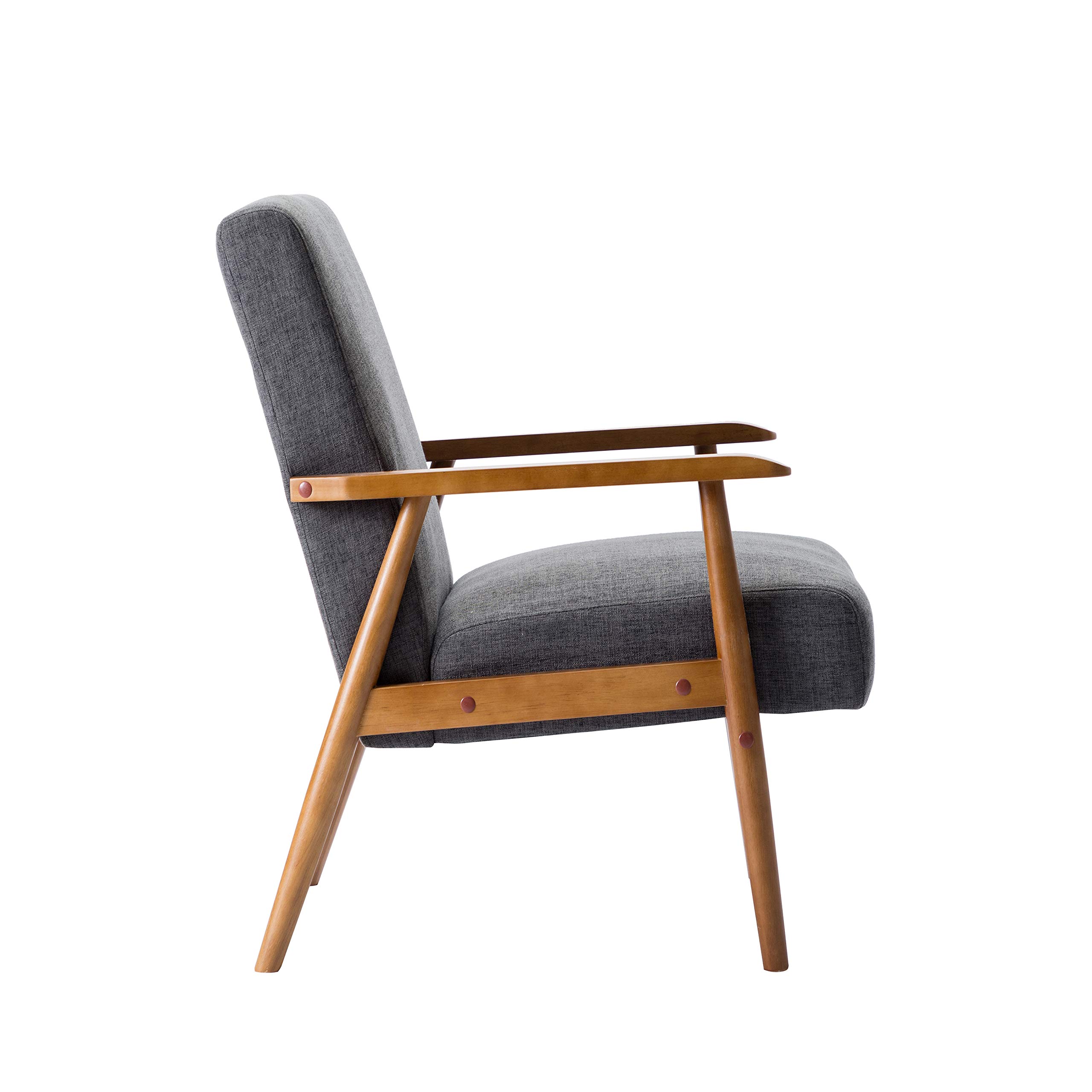 Porthos Home Gelso Modern Accent Chair - Soft & Durable Fabric Upholstery with Thick Firm Cushions, Sturdy Rubberwood Legs & Armrests - Perfect for Living Room, Bedroom or Office Reading Nook