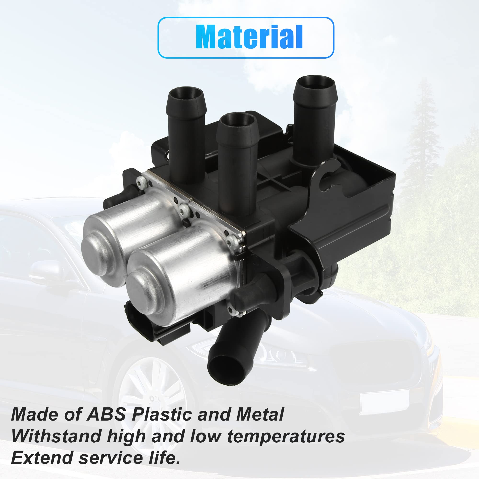 X AUTOHAUX Engine Heater Control Valve Solenoid - Compatible with Jaguar S-Type 2000-2002, Ford Thunderbird 2002-2003, Lincoln LS 2000-2003 - OEM Part Numbers XR822975 XW4Z18495AA - HVAC Vacuum Solenoid Valve Replacement - Improves Engine Heating & Climate Control Performance