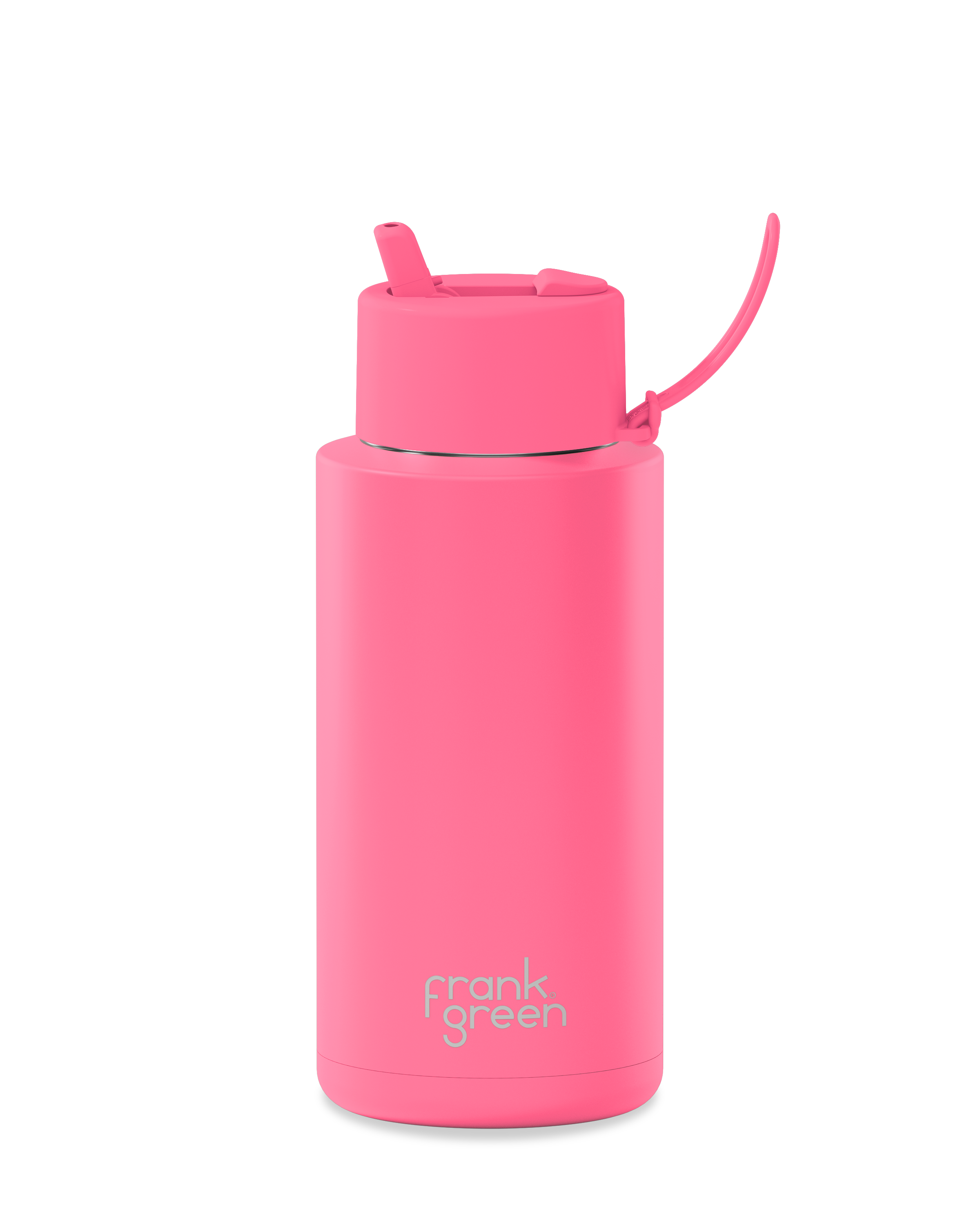 Eco-Friendly Ceramic Reusable Water Bottle - 34oz (1000ml) Bubblegum Pink - Perfect for Gym, Hiking & Daily Hydration