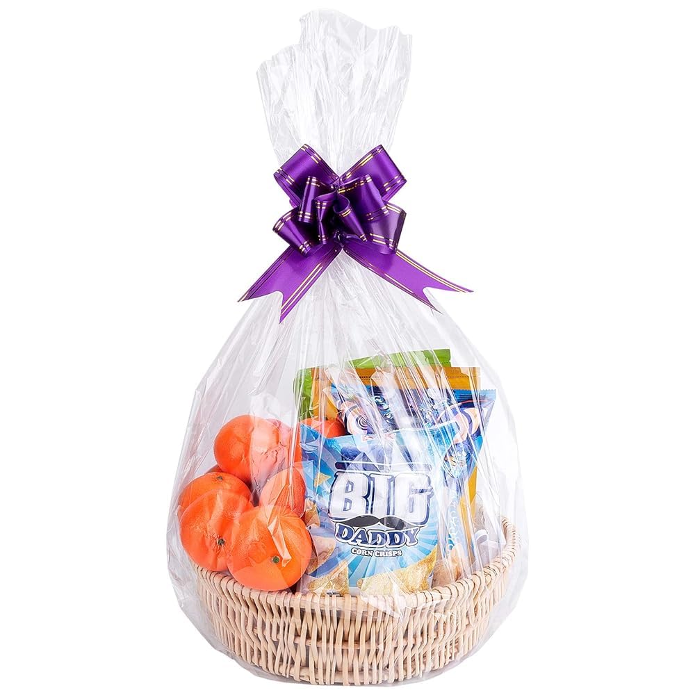 Awpeye 25-Pack Clear Cellophane Gift Bags - 2 Mil Thick Wide Opening for Mugs, Wine Bottles & Small Baskets | Perfect for Party Favors, Wedding Gifts & Retail Packaging