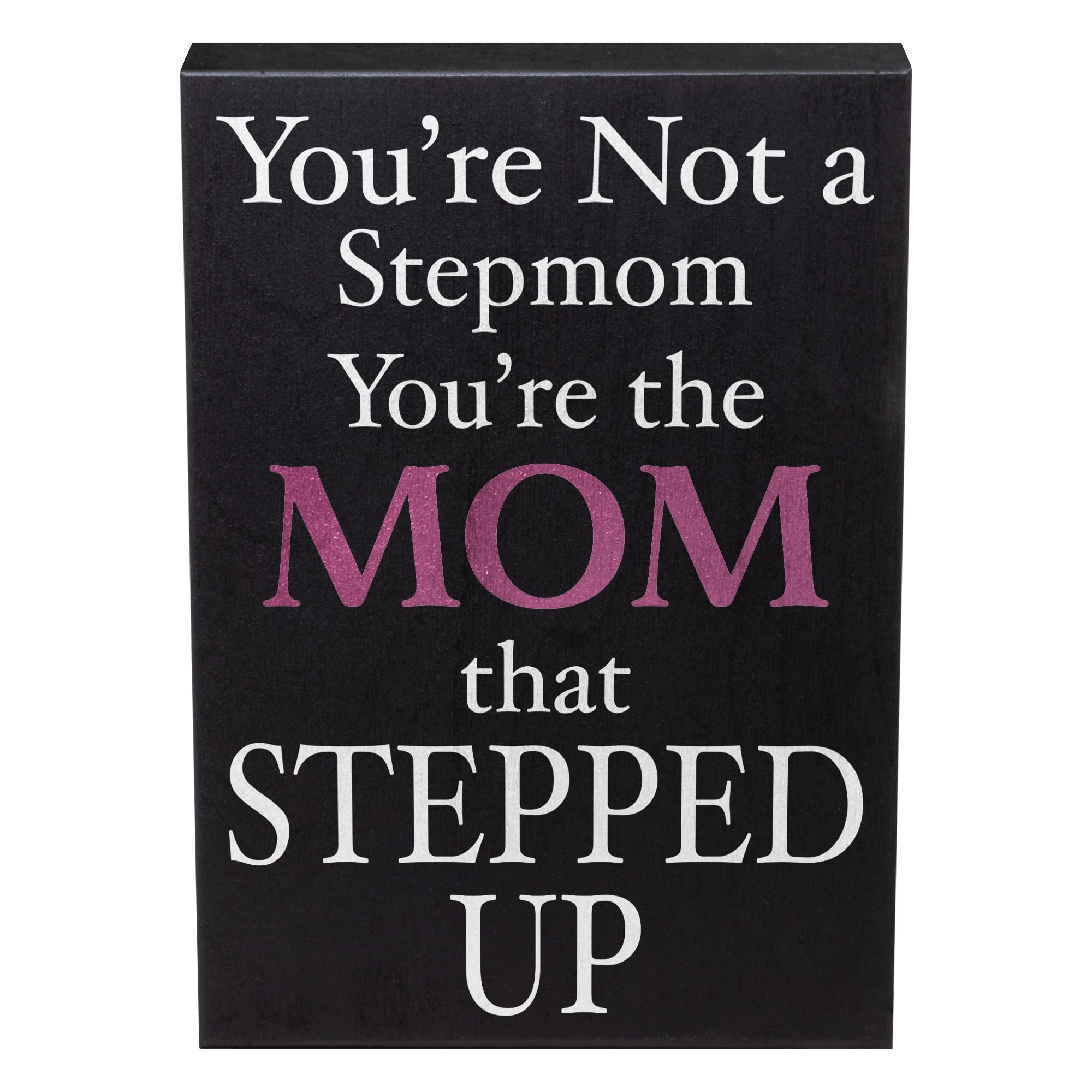 JennyGems Stepmom Gifts - Thoughtful Stepped Up Mom Mothers Day Present, Unique Bonus Mom Wall & Tabletop Decor with Heartfelt Quote | Perfect for Mother's Day, Housewarming & Special Occasions