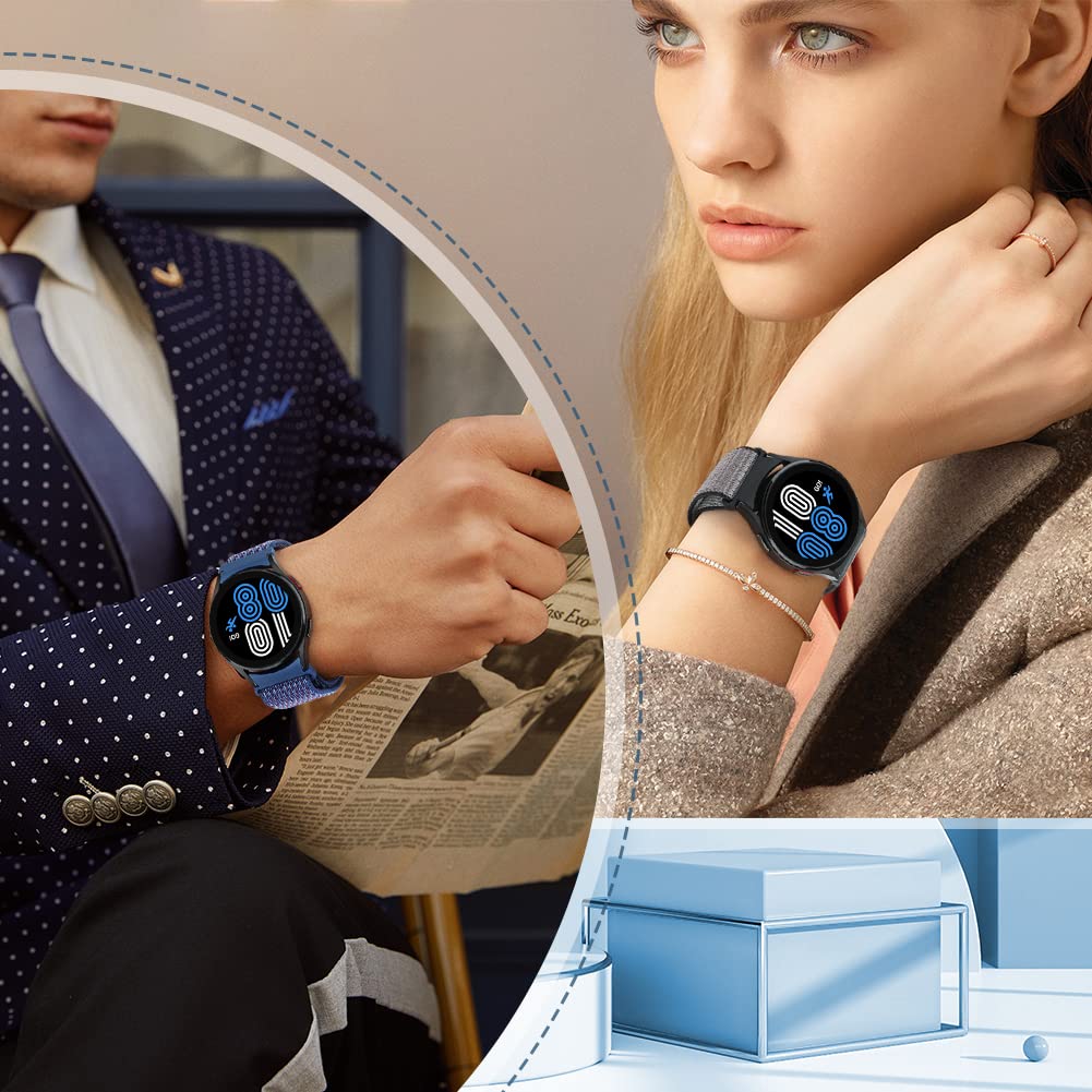 Galaxy Watch 6/5/4 Bands - No Gap Sport Loop Strap for Active Lifestyles