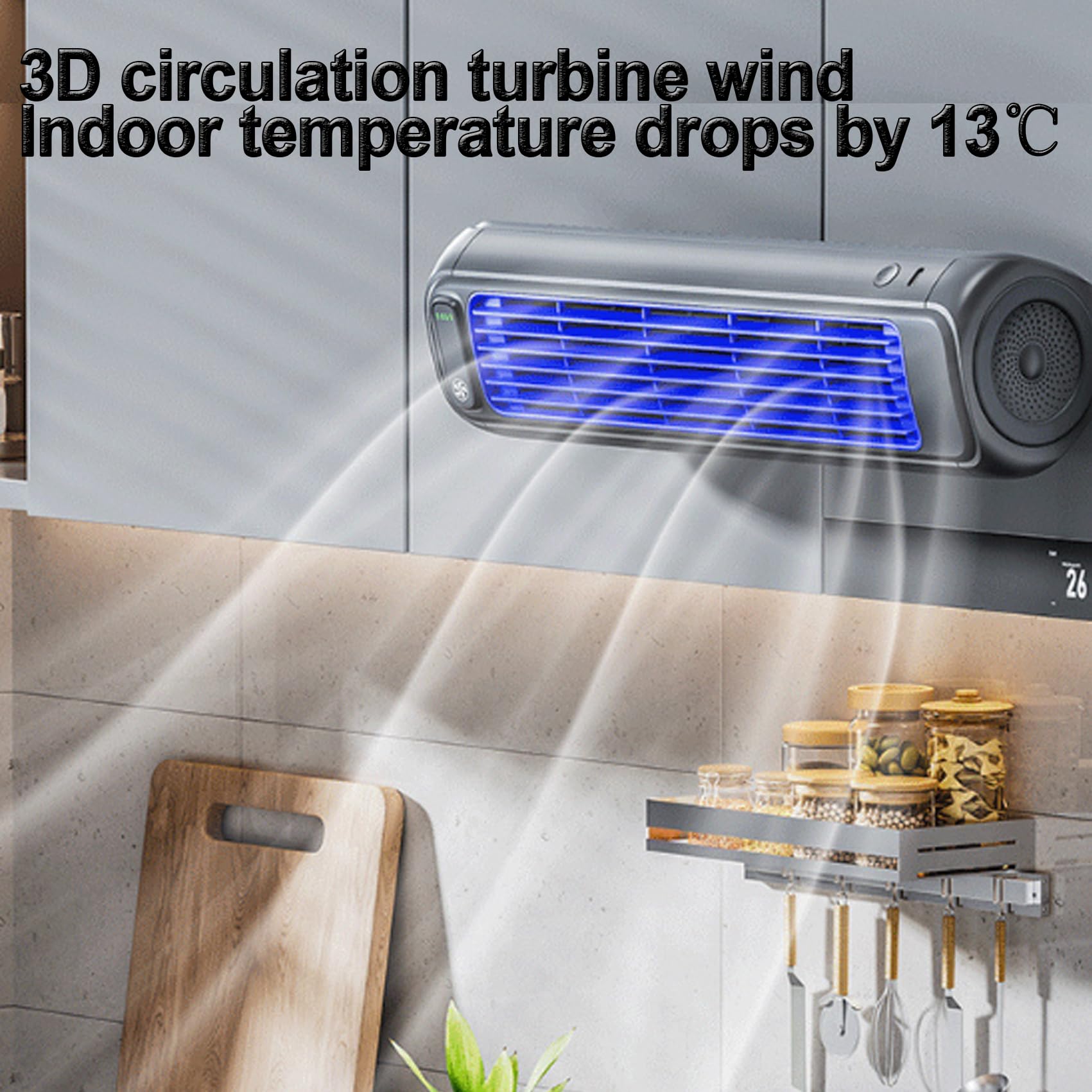Ribili Cooling Ace 8000 BTU Wall Mounted Air Conditioner with Heating - 8H Smart Timer, Energy Efficient, Quiet Operation - Perfect for Bedrooms, Offices & Small Spaces (White)