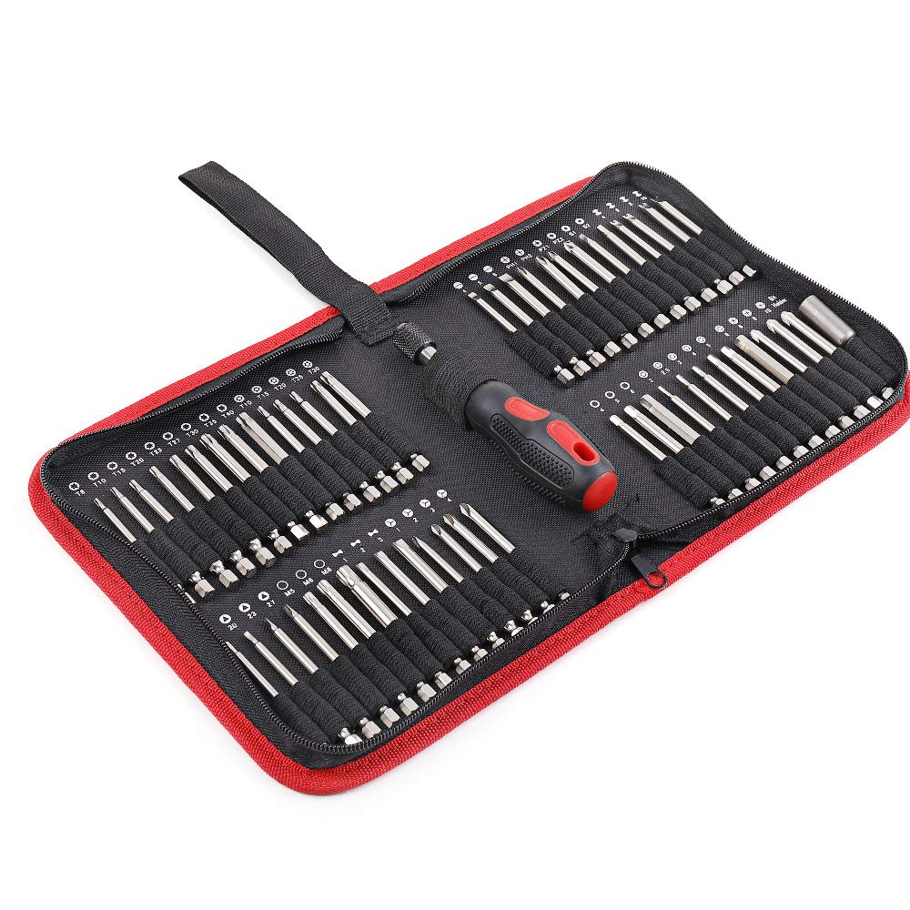 55-Piece Extra Long S2 Steel Screwdriver Bit Set - Torx, Star, Hex, Cross Bits for Professional & DIY Use - Perfect for Automotive, Electronics, and Home Repair Projects