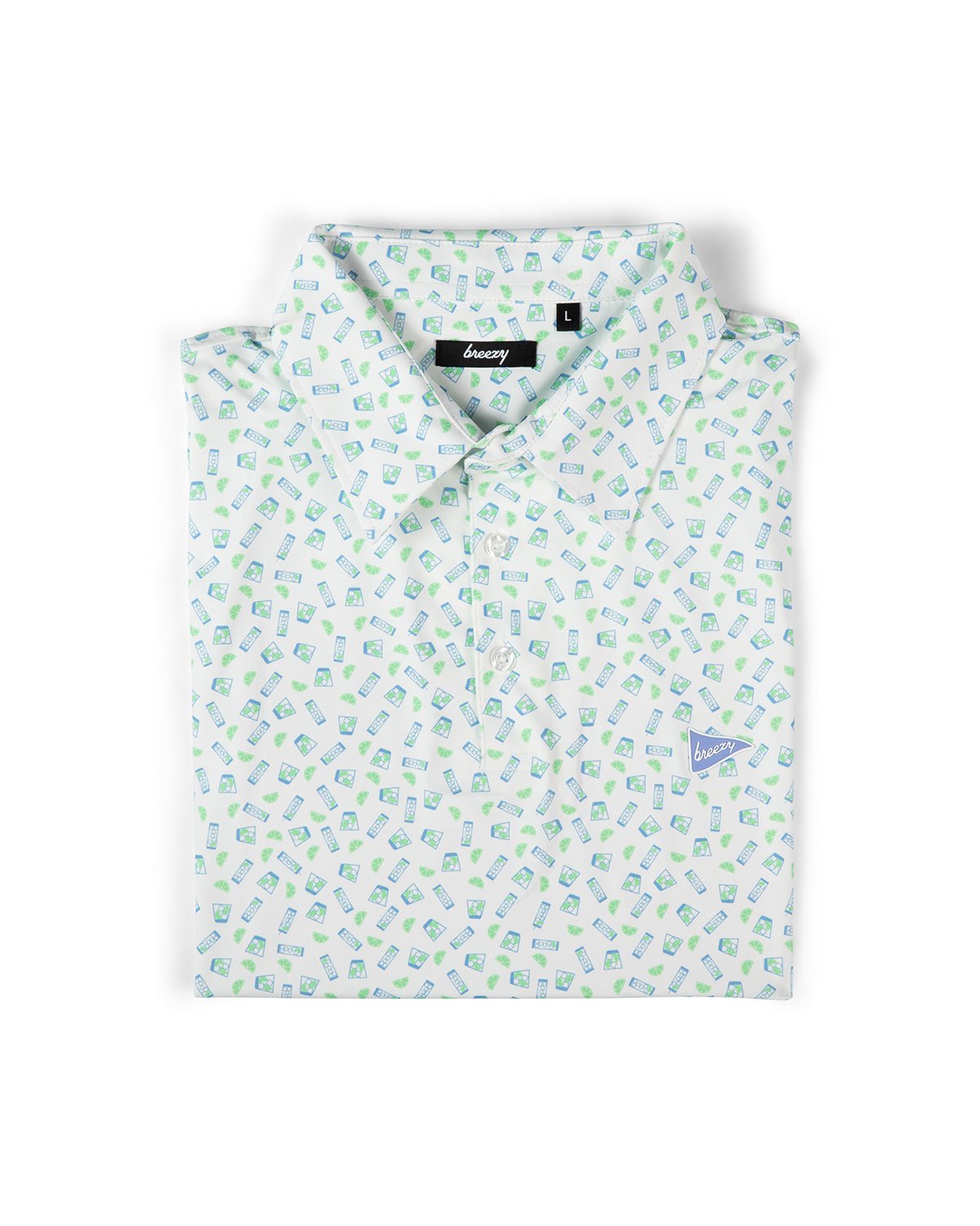 Premium Vodka Soda Polo Shirt - Classic Men's Casual Button-Down for Summer Parties & Beach Outings