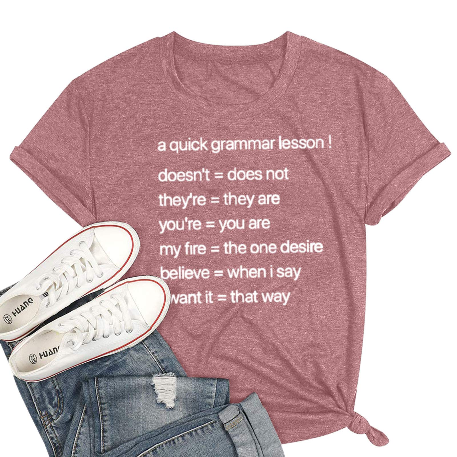 Women's Short Sleeve Graphic Printed Crewneck T-Shirt - Casual Novelty Tee Top Blouse for Everyday Wear, Summer Outfits & Street Style Fashion