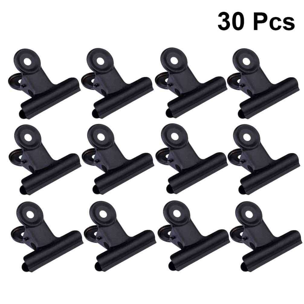 NUOBESTY 38mm Metal Bulldog Clips for Photos, Artwork & Office Use - 30pcs