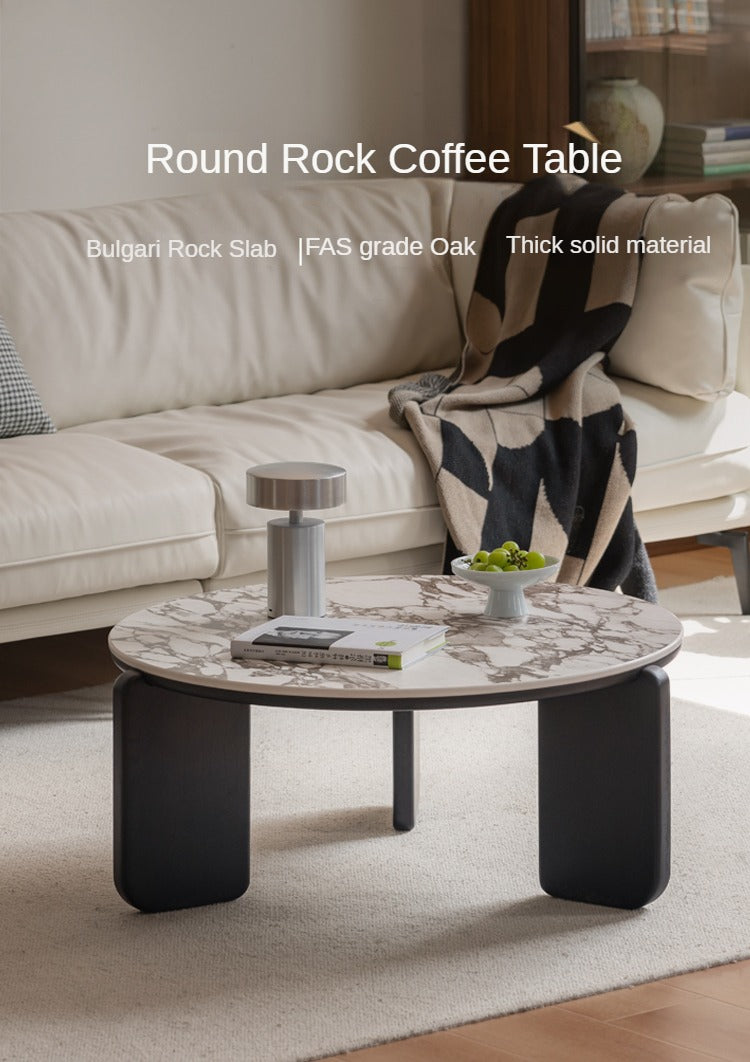 Italian Light Luxury Oak Solid Wood Coffee Table - Modern Living Room Centerpiece for Home Decor & Relaxation